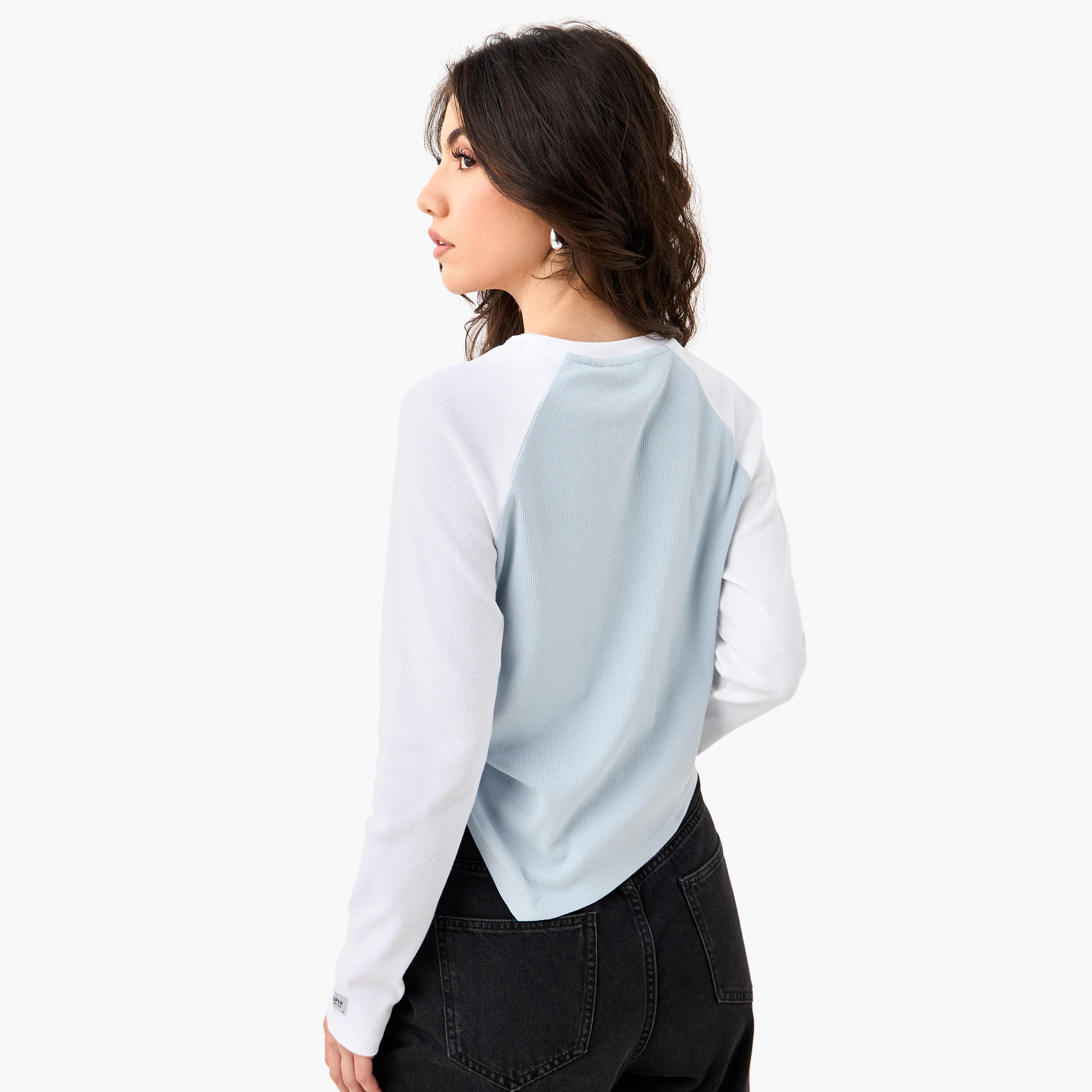 Lee Cooper Printed T-shirt with Raglan Sleeves-women-clothing-tshirts-image-3