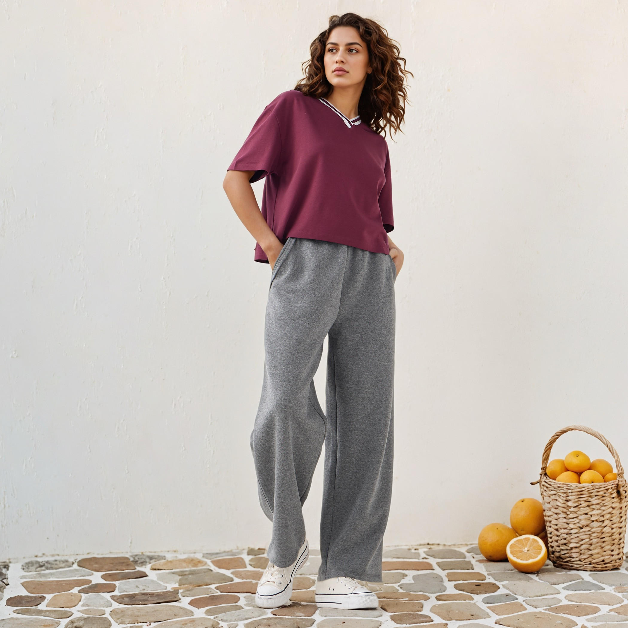 Lee Cooper High Rise Track Pants with Pockets-women-clothing-bottoms-joggers-image-2