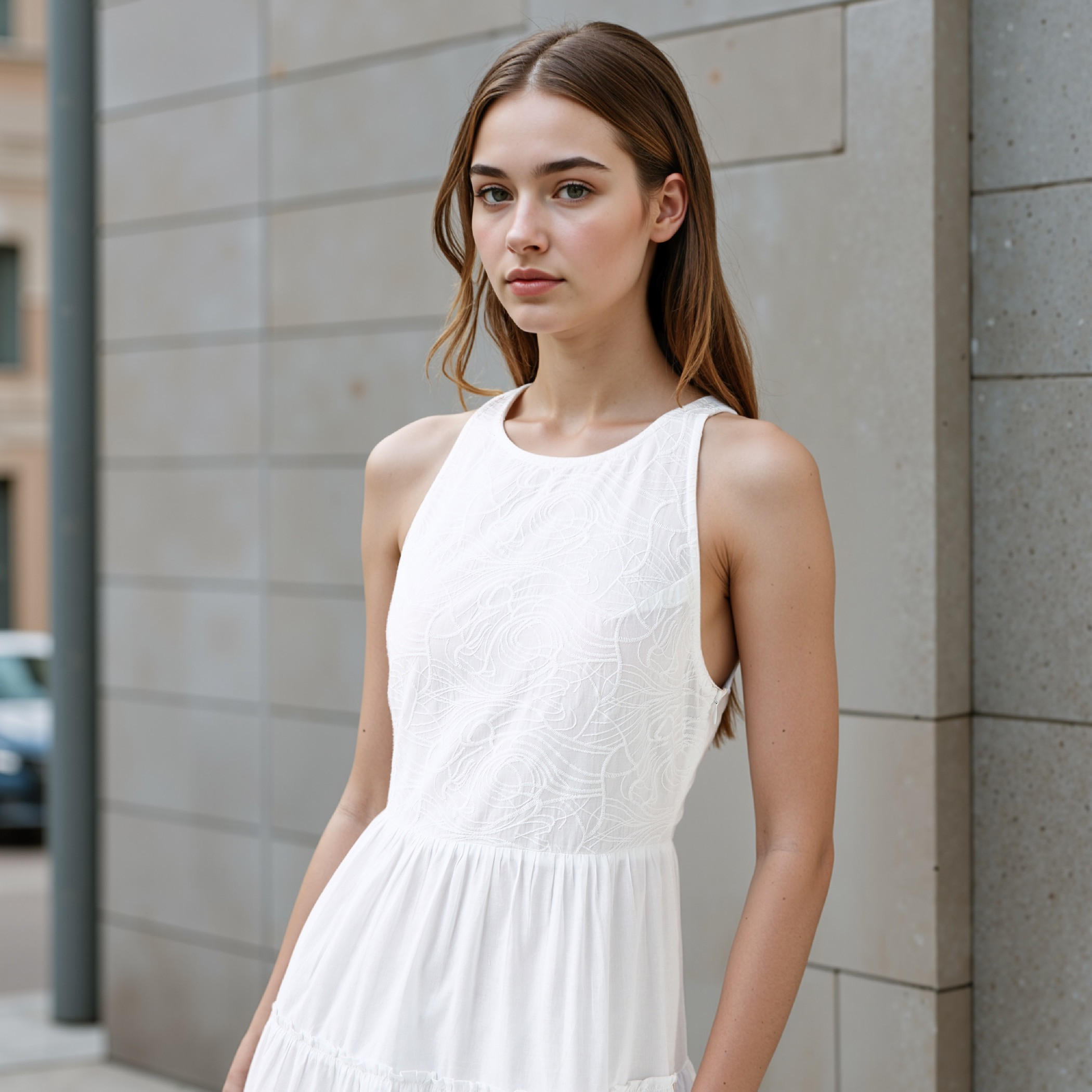 Lee Cooper Tiered Sleeveless Maxi Cotton Dress with Embroidered Detail-women-clothing-dresses-image-4