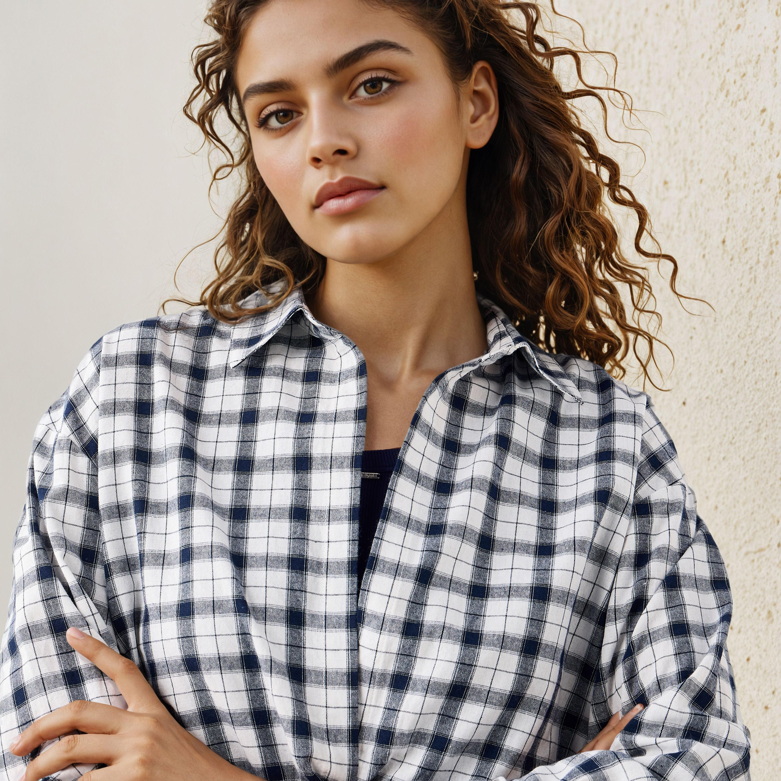 Lee Cooper Regular Fit Checked Cotton Shirt-women-clothing-shirtsandblouses-shirts-image-4