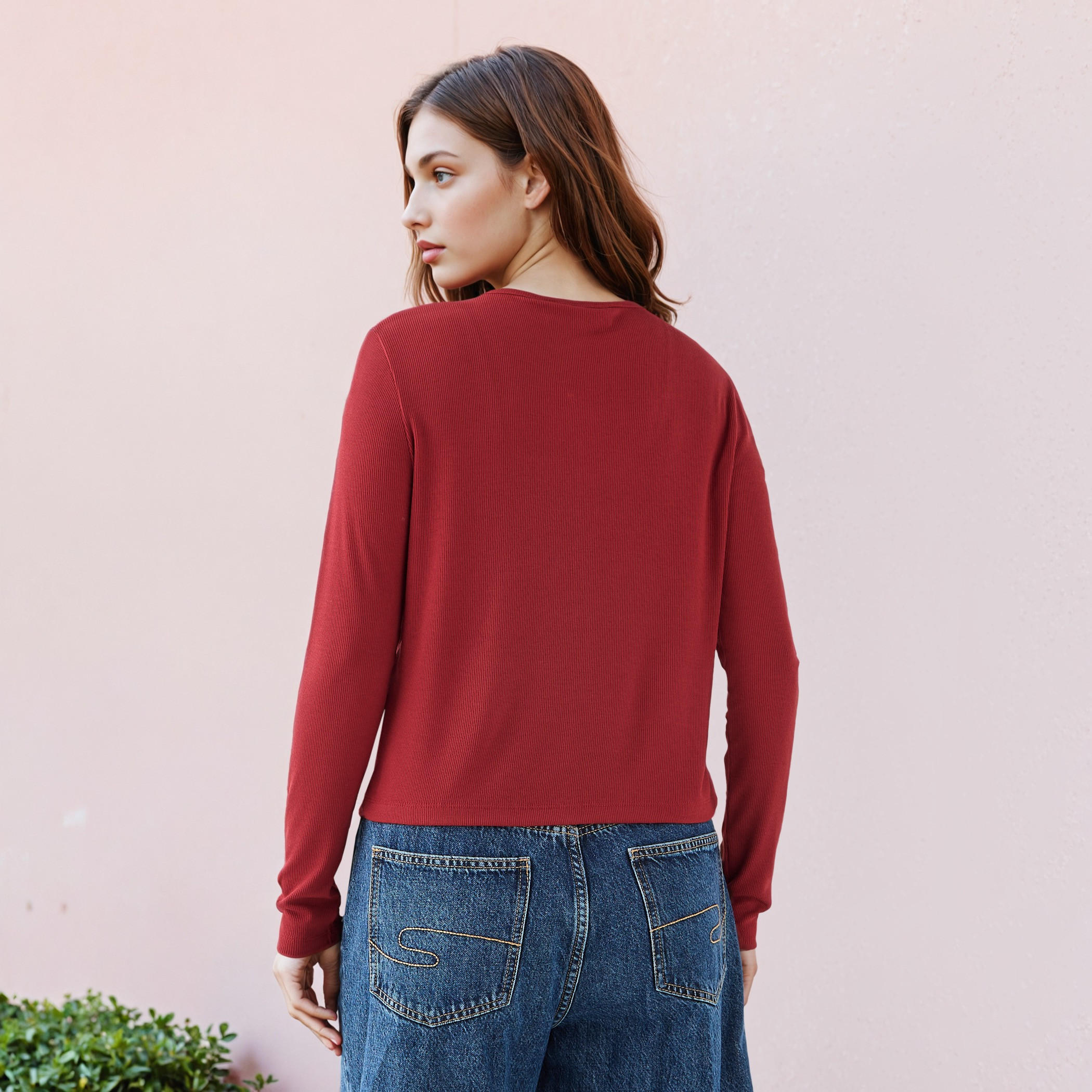 Lee Cooper Ribbed Henley Neck Shirt-women-clothing-shirtsandblouses-shirts-image-3