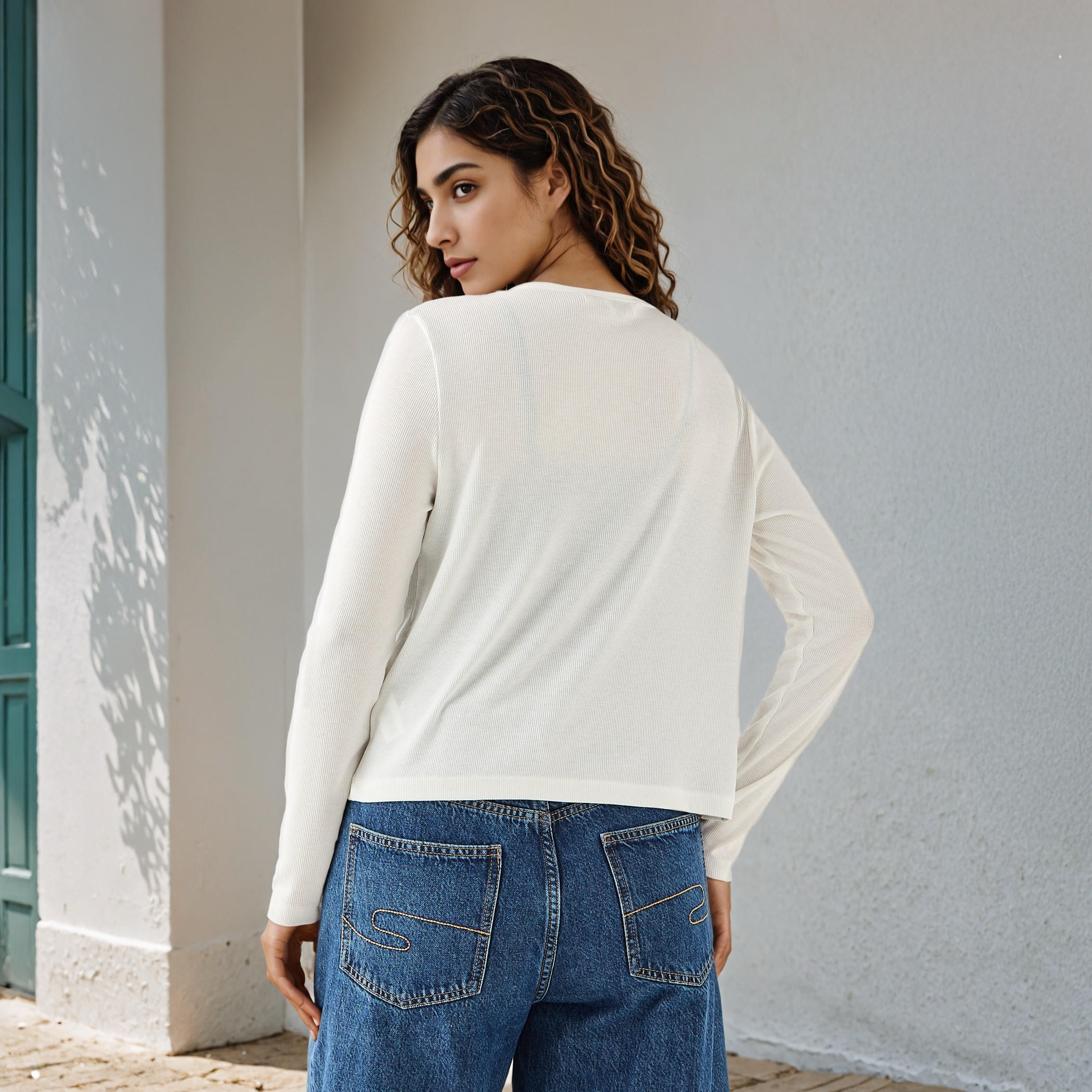 Lee Cooper Ribbed Henley Neck Shirt-women-clothing-shirtsandblouses-shirts-image-3
