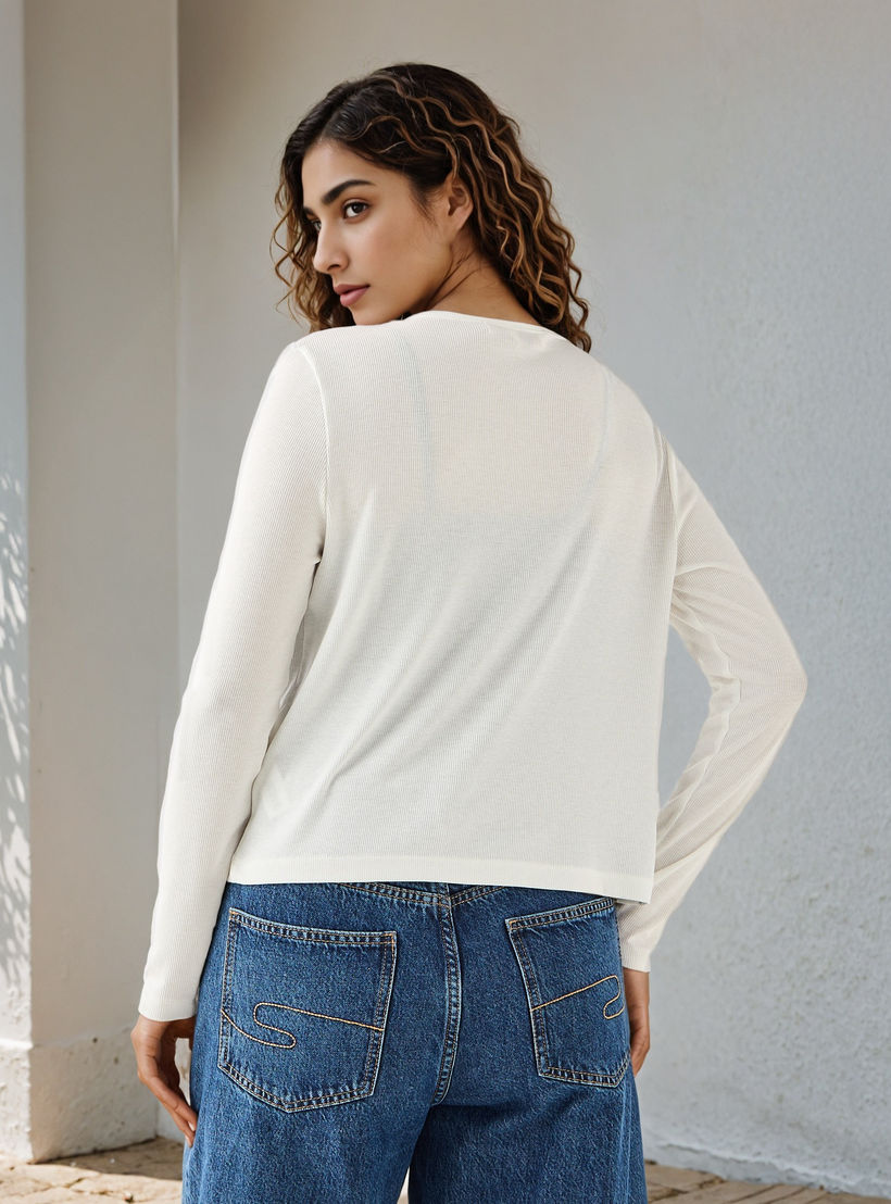 Lee Cooper Ribbed Henley Neck Shirt-women-clothing-shirtsandblouses-shirts-image-3