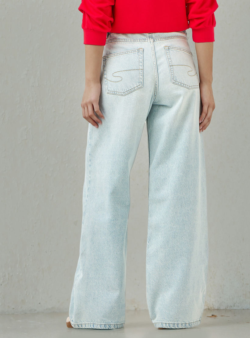 بنطلون جينز واسع الساقين من لي كوبر-women-clothing-bottoms-jeans-image-2