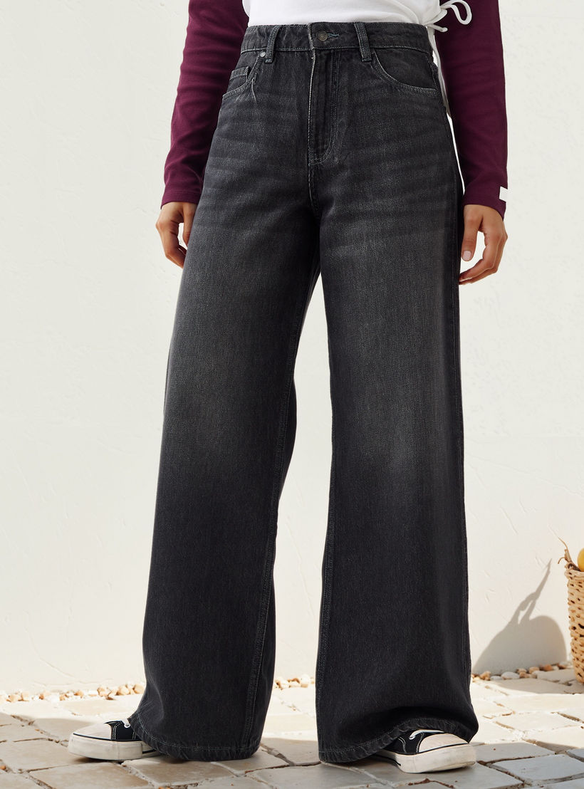 بنطلون جينز واسع الساق من لي كوبر-women-clothing-bottoms-jeans-image-1