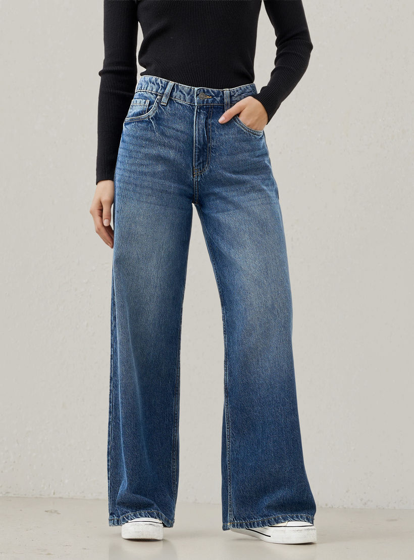 Lee Cooper Wide Leg Jeans-women-clothing-bottoms-jeans-image-1