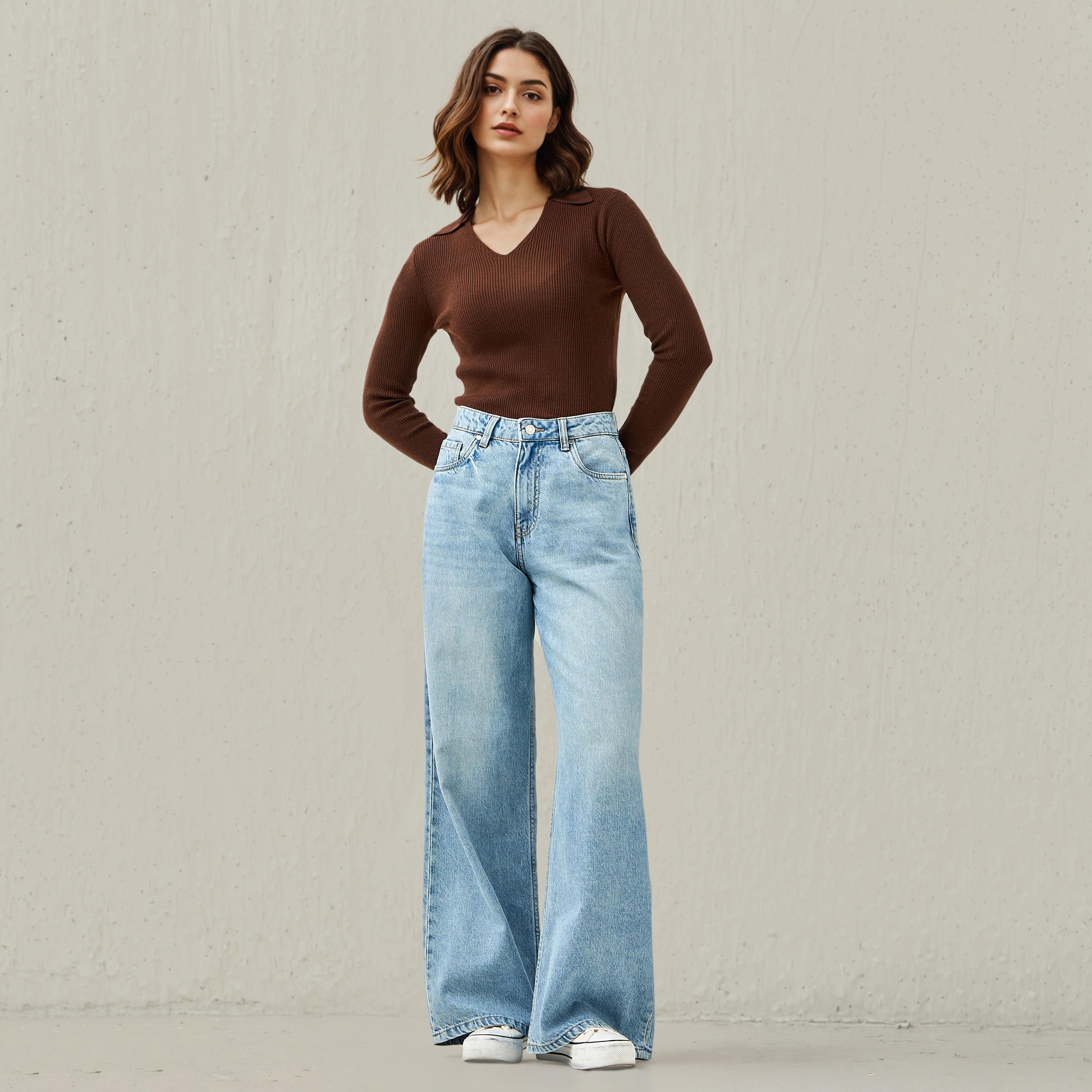 بنطلون جينز بساق واسعة وجيوب من لي كوبر-women-clothing-bottoms-jeans-image-3