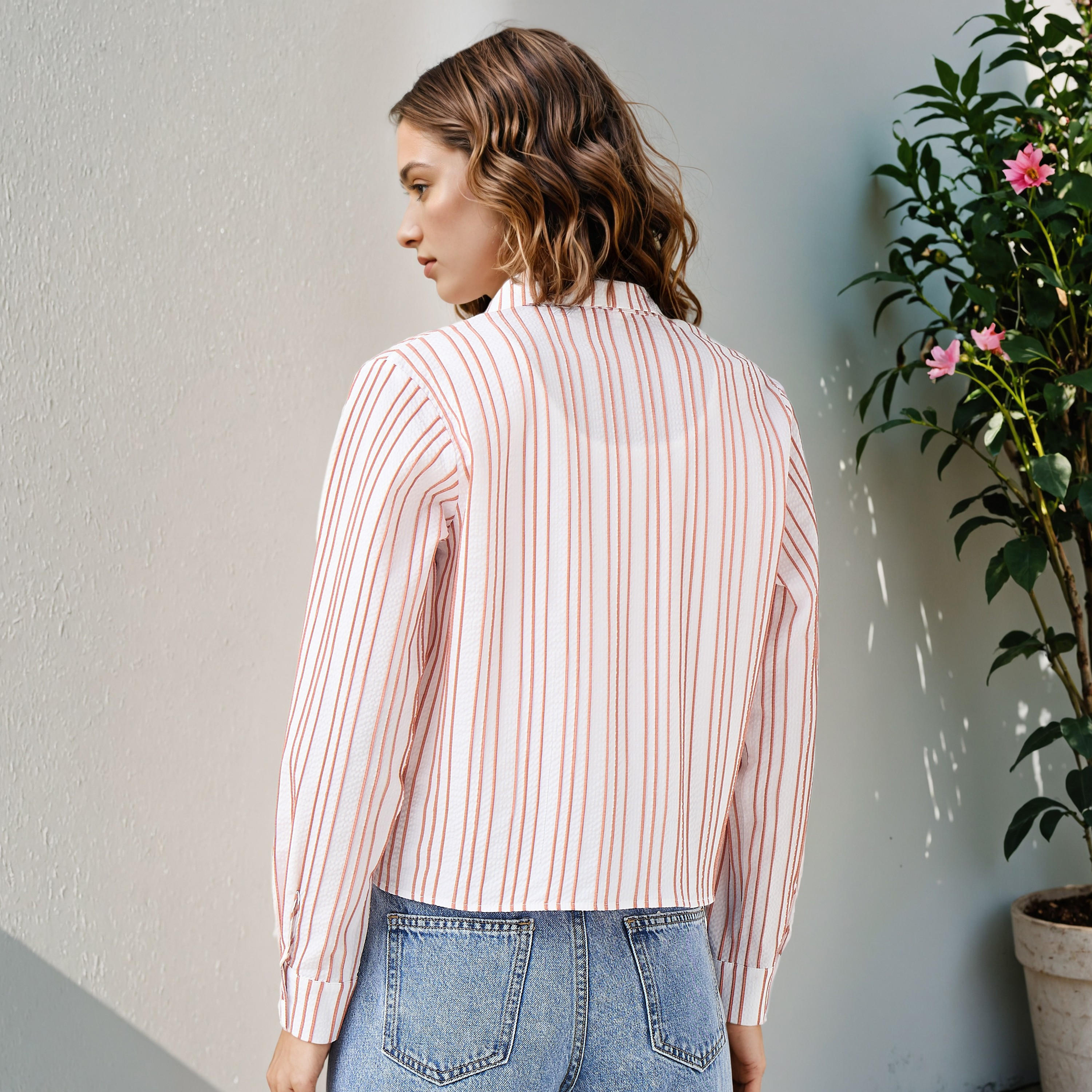 قميص مقلم من لي كوبر-women-clothing-shirtsandblouses-shirts-image-4