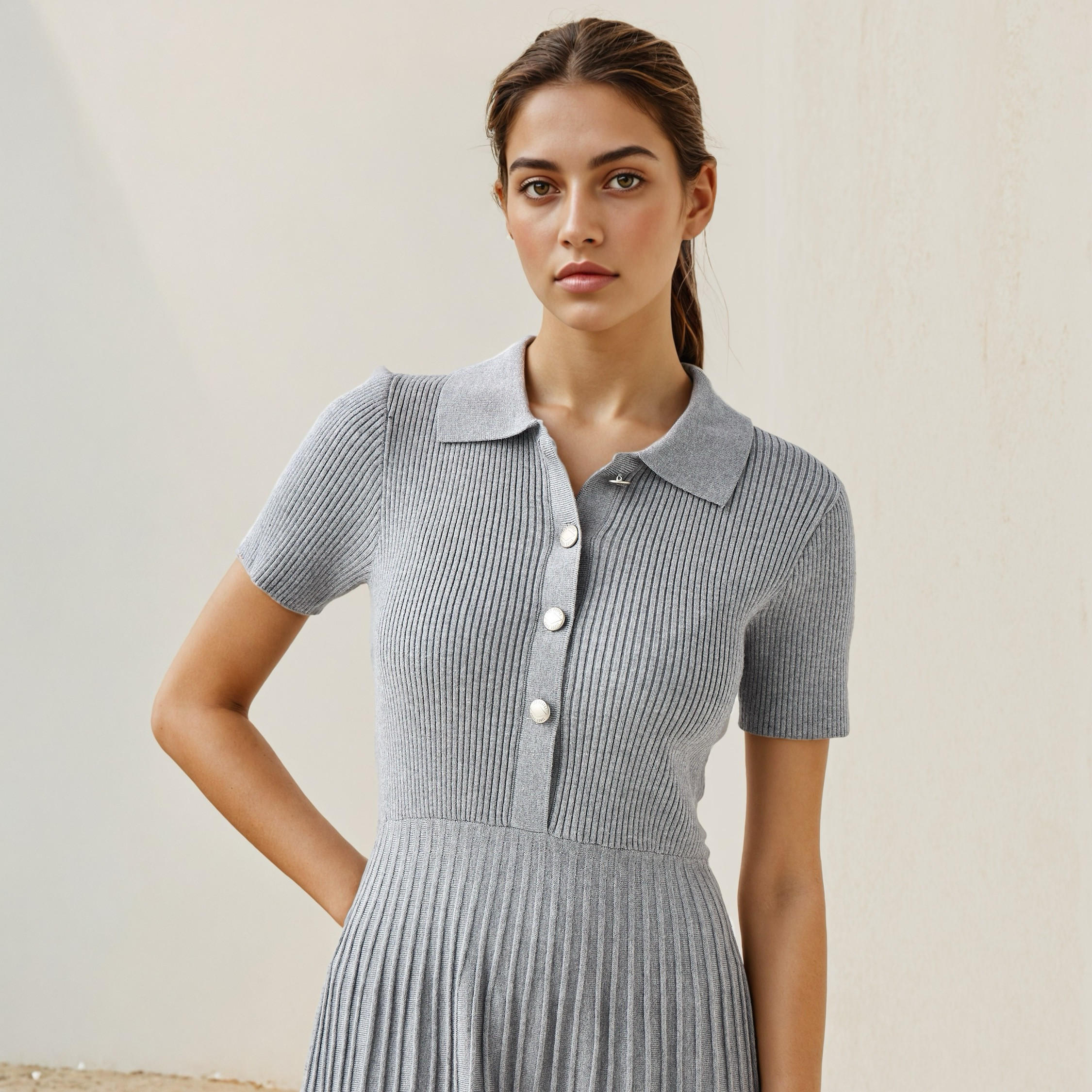 فستان قميص مضلع من لي كوبر-women-clothing-dresses-image-4