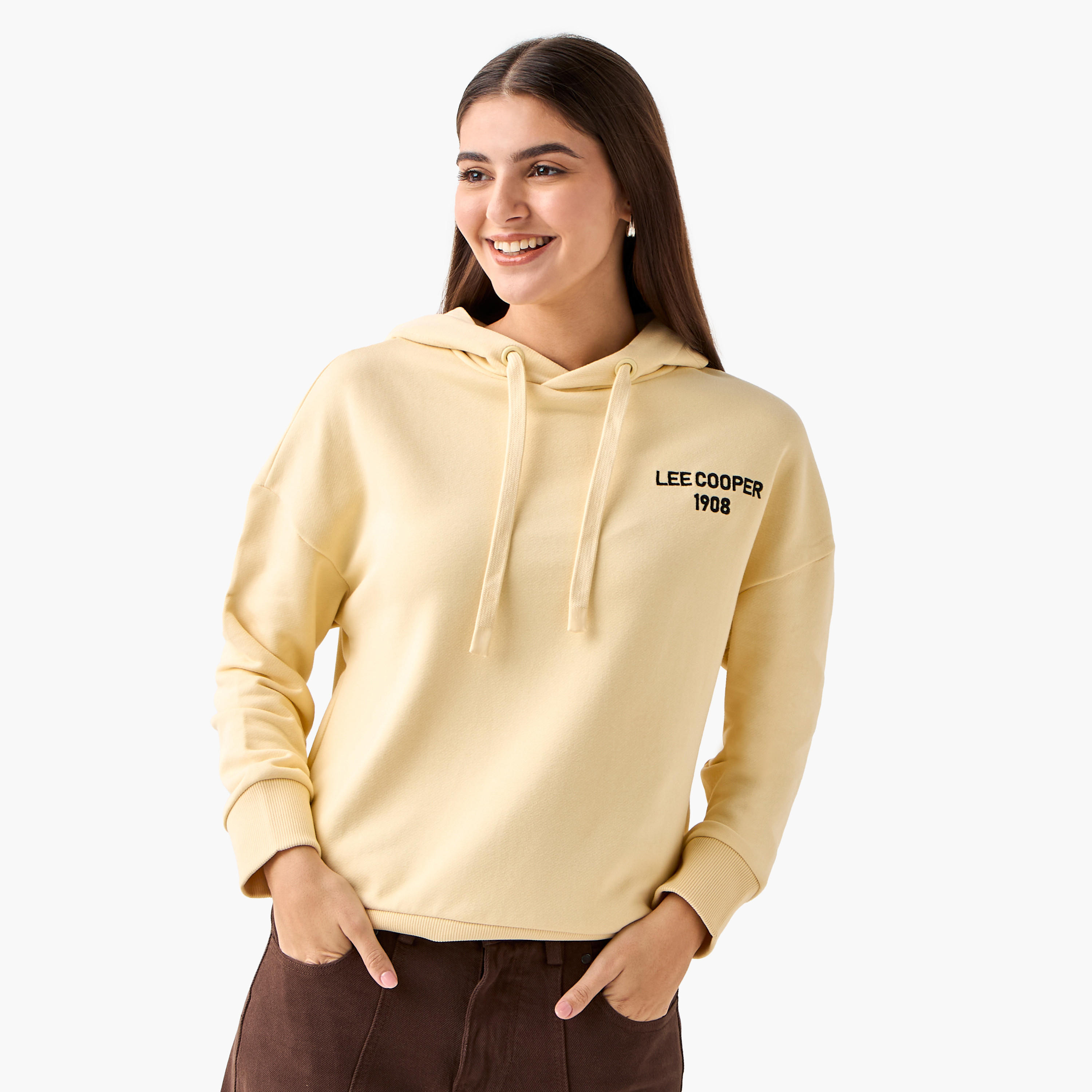 Lee Cooper Sweatshirt with Hood-women-winterwear-hoodiesandsweatshirts-sweatshirts-image-4