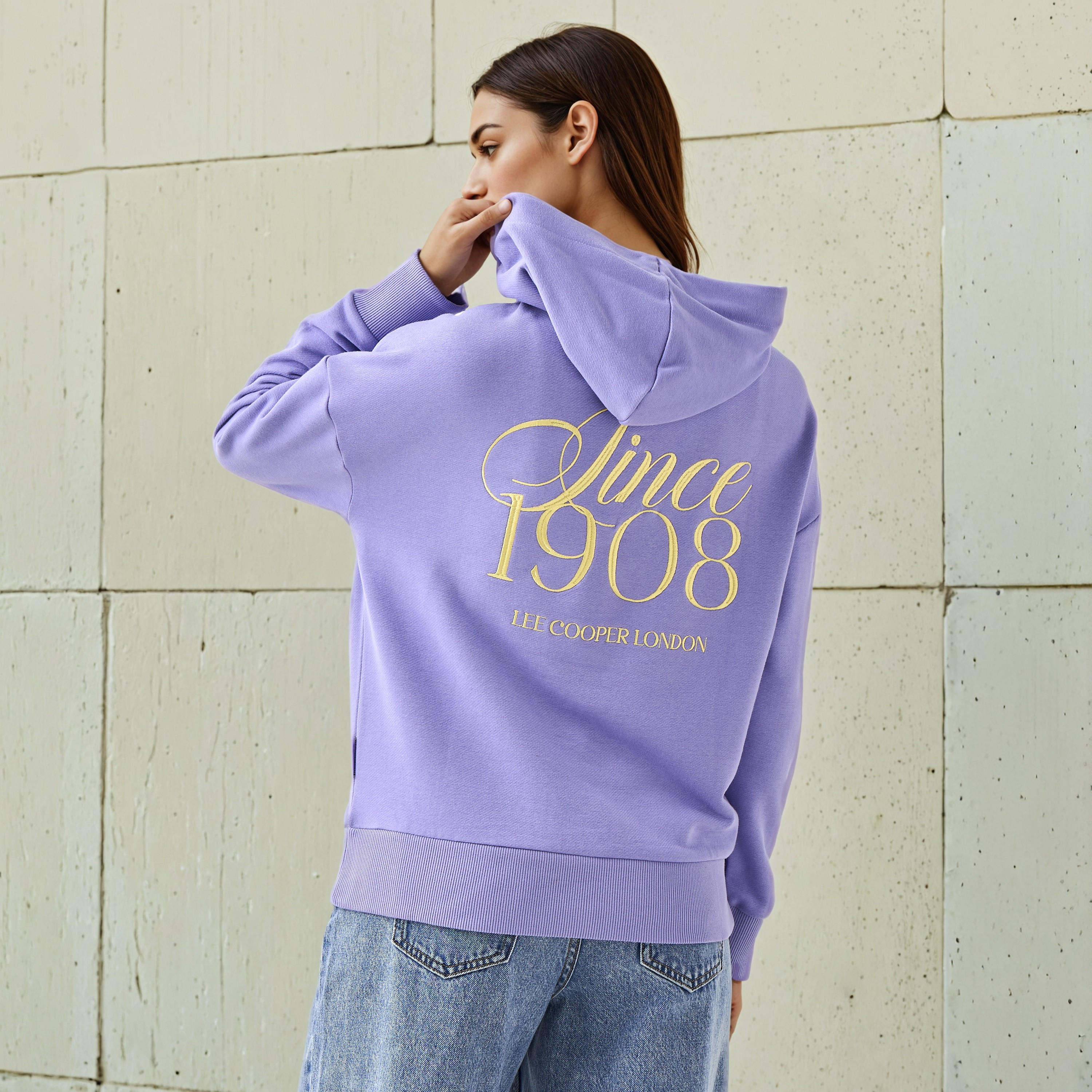 Lee Cooper Sweatshirt with Hood-women-winterwear-hoodiesandsweatshirts-sweatshirts-image-1