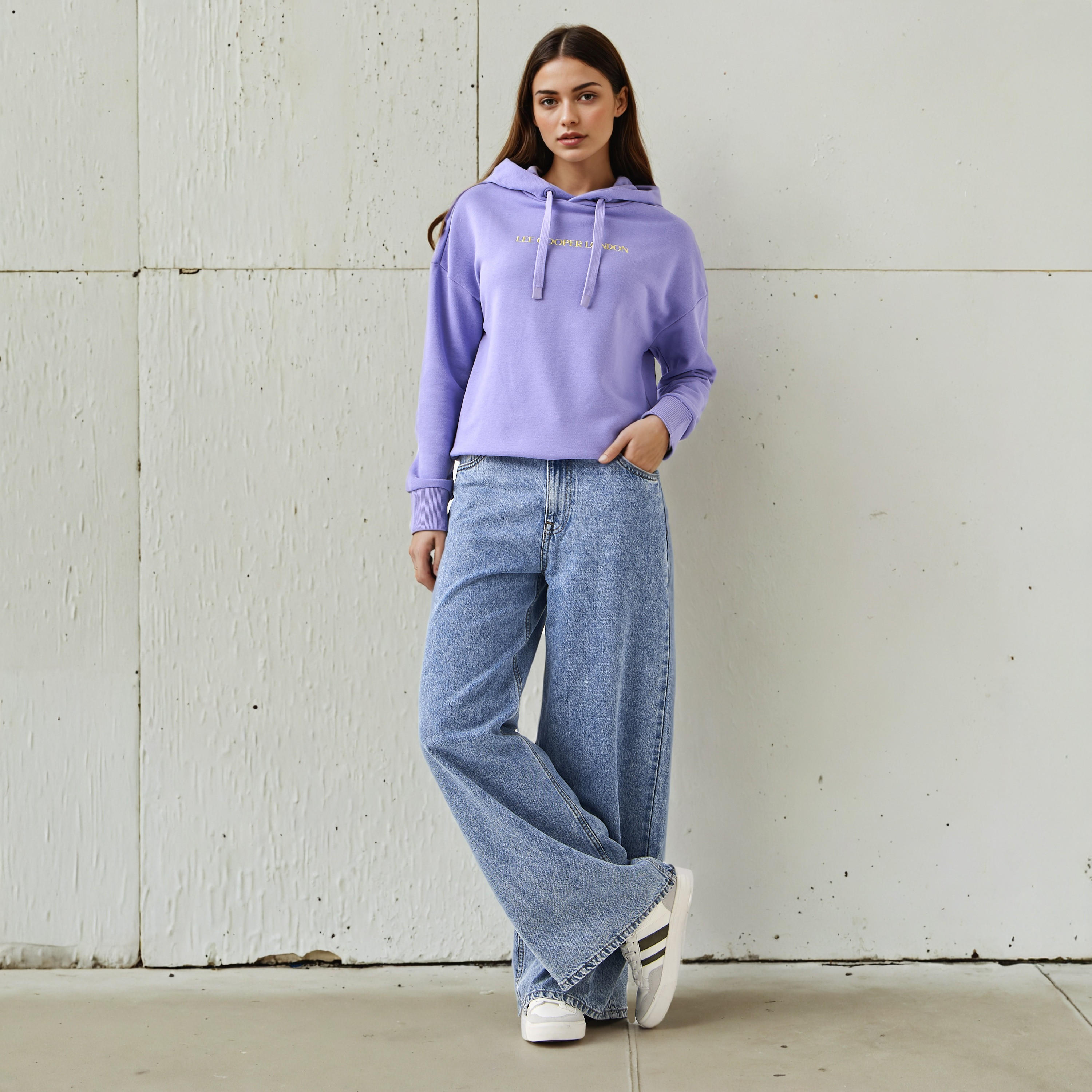Lee Cooper Sweatshirt with Hood-women-winterwear-hoodiesandsweatshirts-sweatshirts-image-2