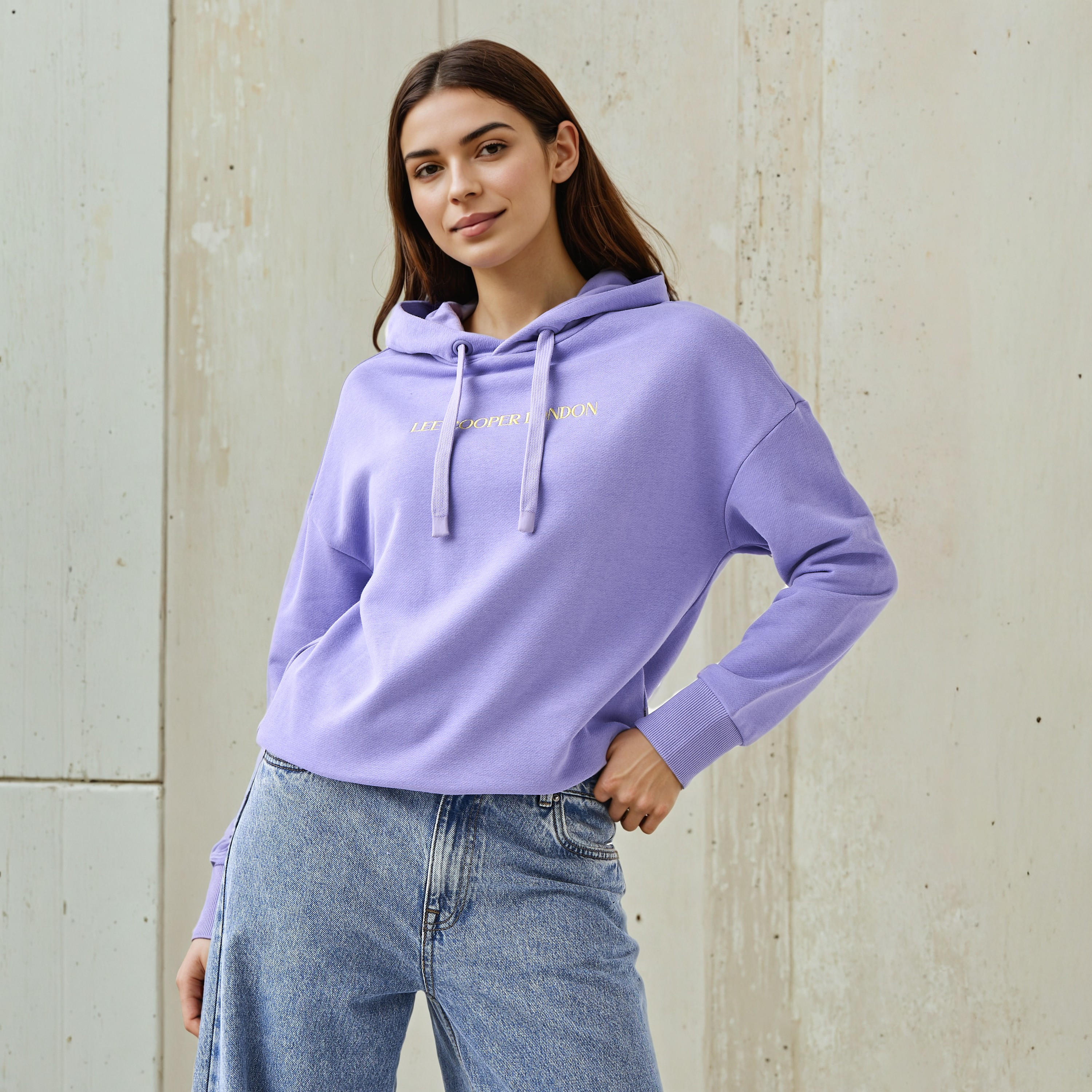Lee Cooper Sweatshirt with Hood-women-winterwear-hoodiesandsweatshirts-sweatshirts-image-4