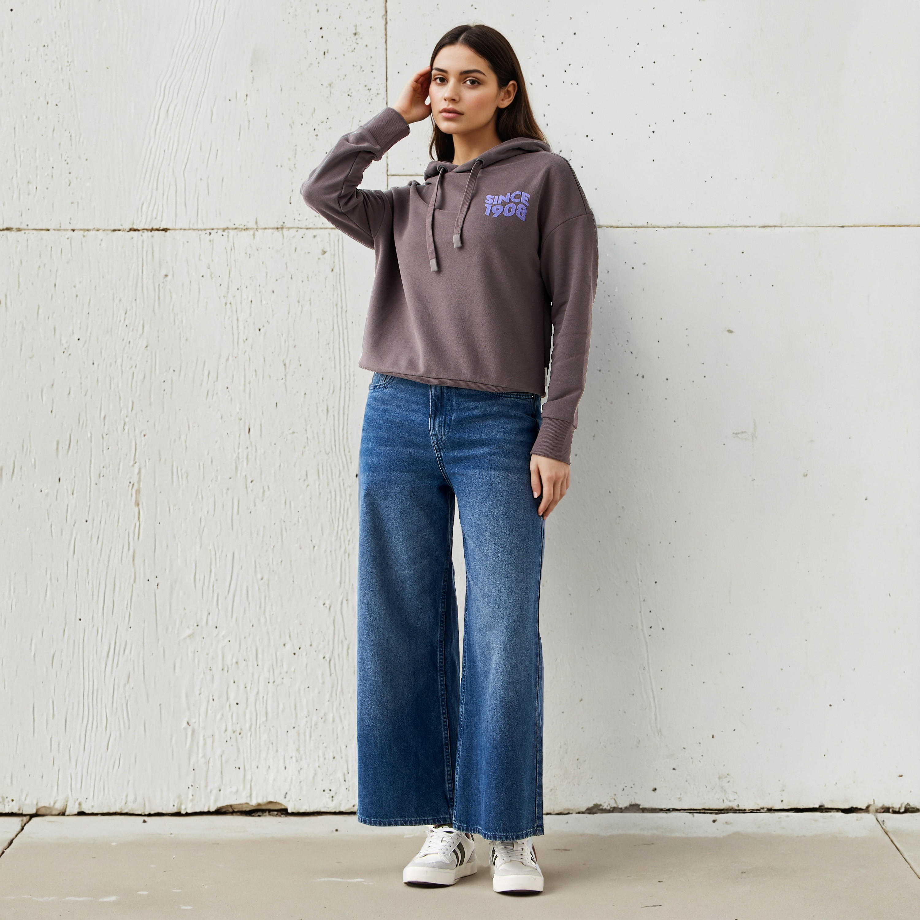 سويت شيرت بقبعة من لي كوبر-women-winterwear-hoodiesandsweatshirts-sweatshirts-image-5