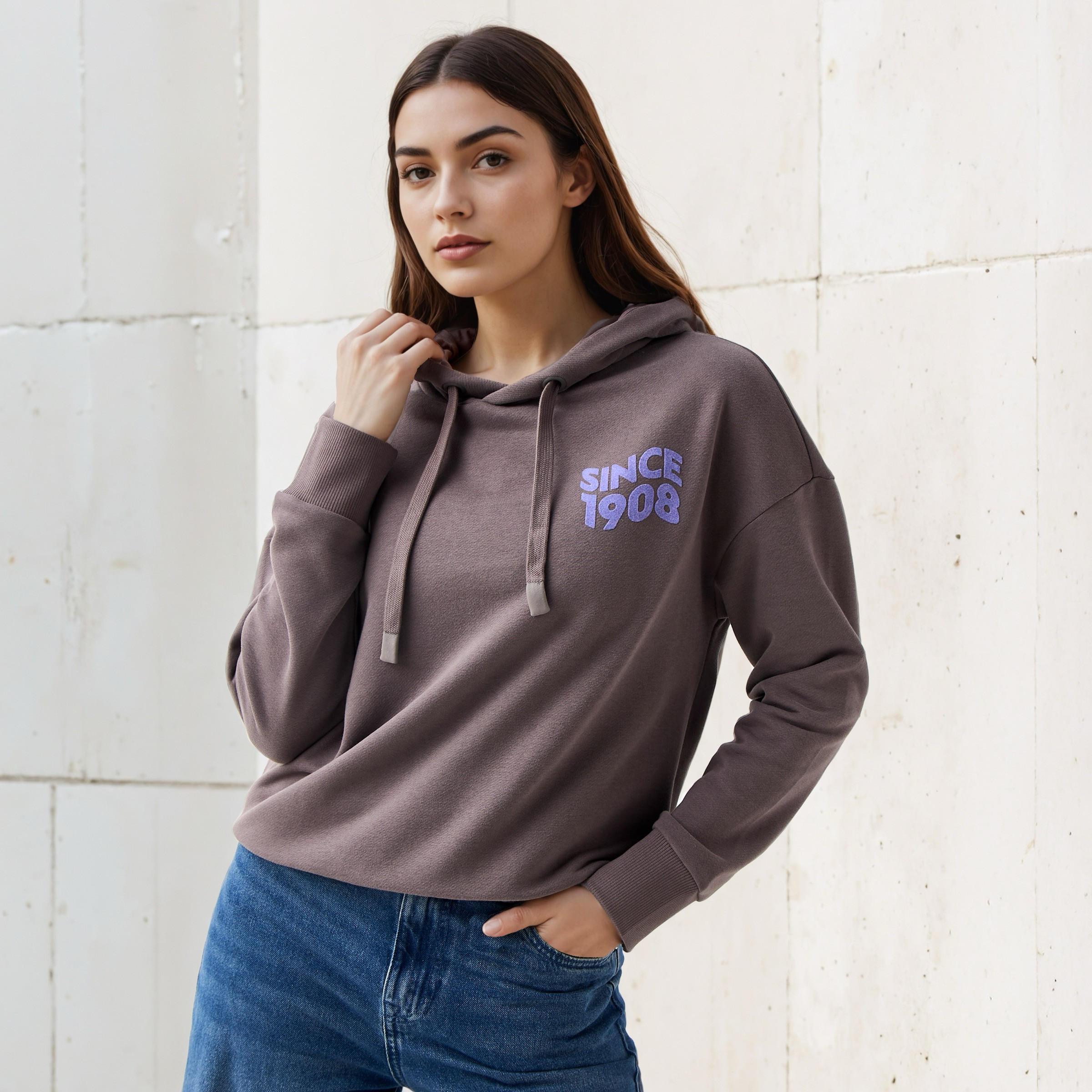 سويت شيرت بقبعة من لي كوبر-women-winterwear-hoodiesandsweatshirts-sweatshirts-image-3