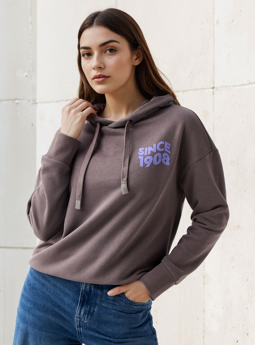 سويت شيرت بقبعة من لي كوبر-women-winterwear-hoodiesandsweatshirts-sweatshirts-image-3