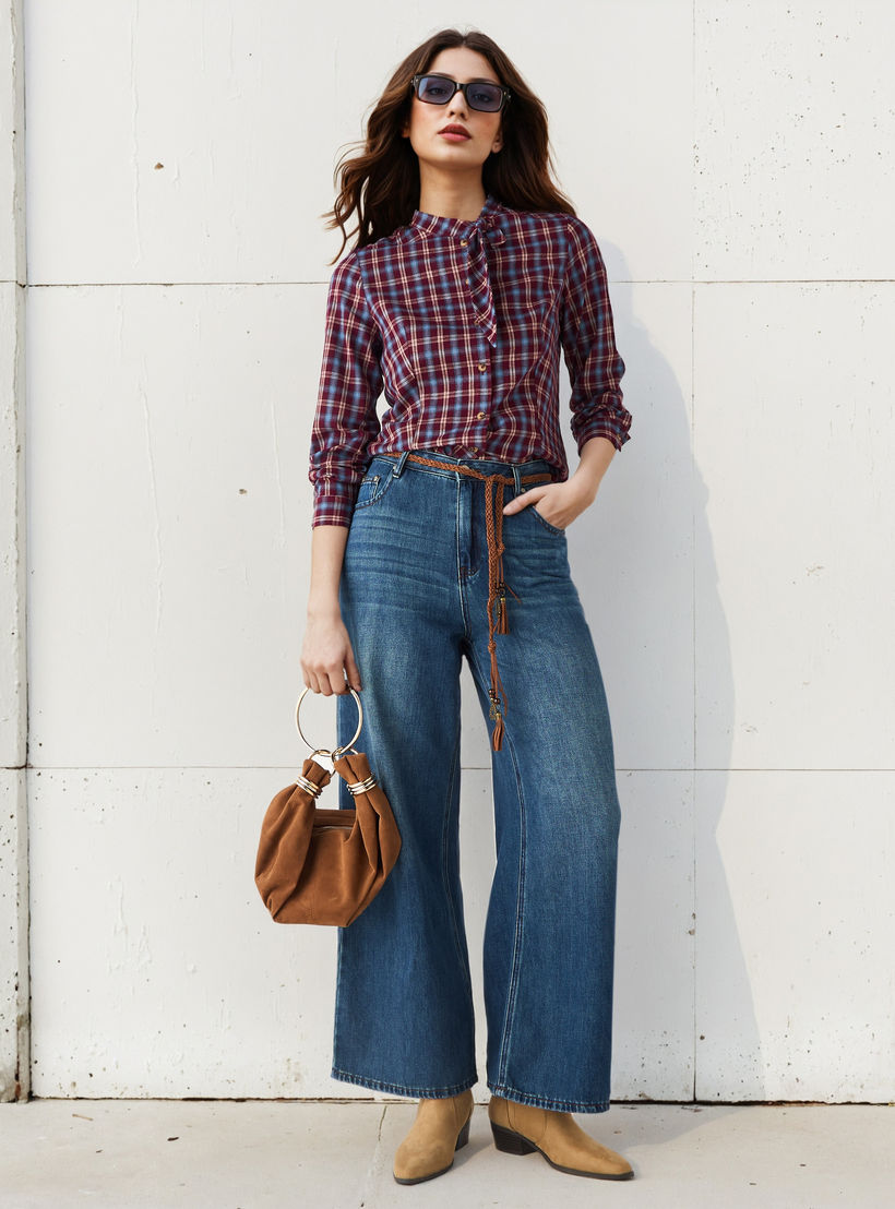 Lee Cooper Straight Fit Mid-Rise Jeans with Braided Belt-women-clothing-bottoms-jeans-image-2