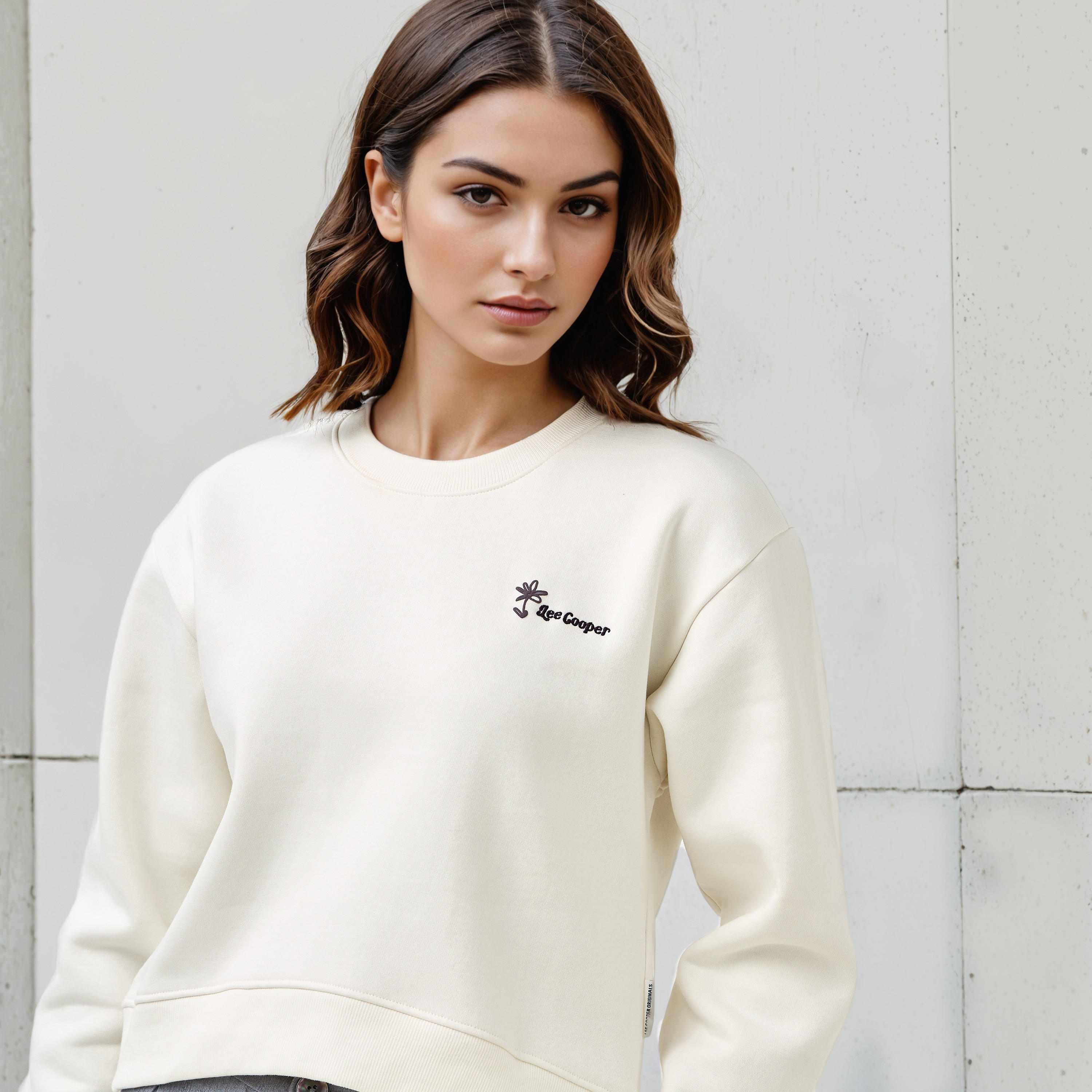سويت شيرت بطبعات شعار من لي كوبر-women-winterwear-hoodiesandsweatshirts-sweatshirts-image-3