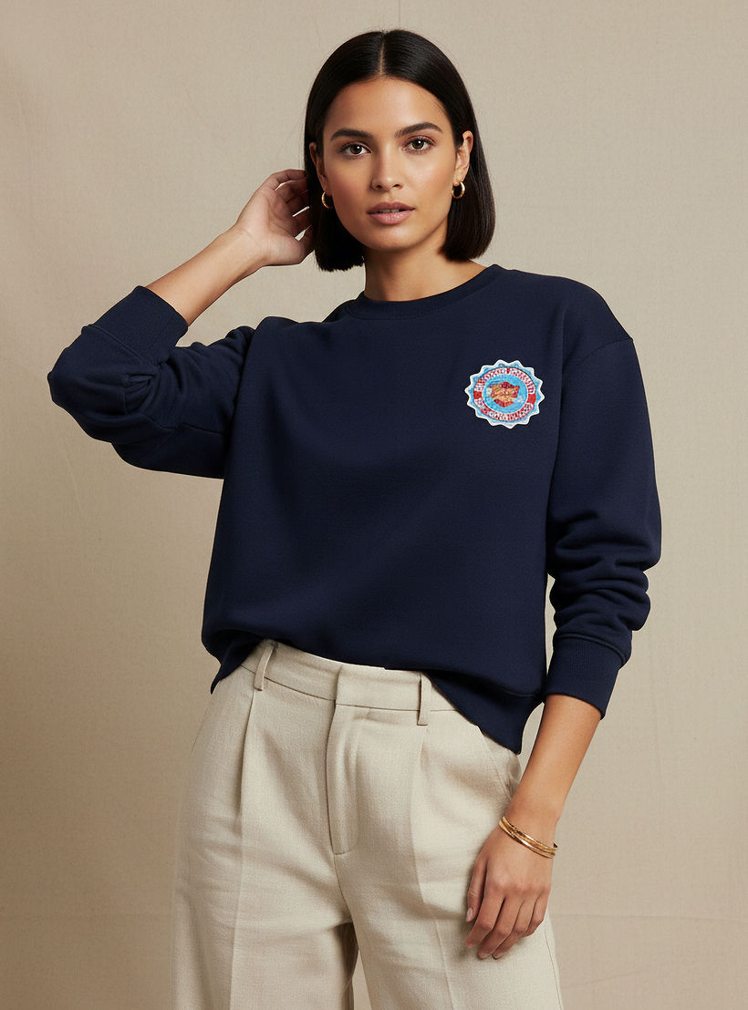 سويت شيرت بطبعات شعار من لي كوبر-women-winterwear-hoodiesandsweatshirts-sweatshirts-image-1