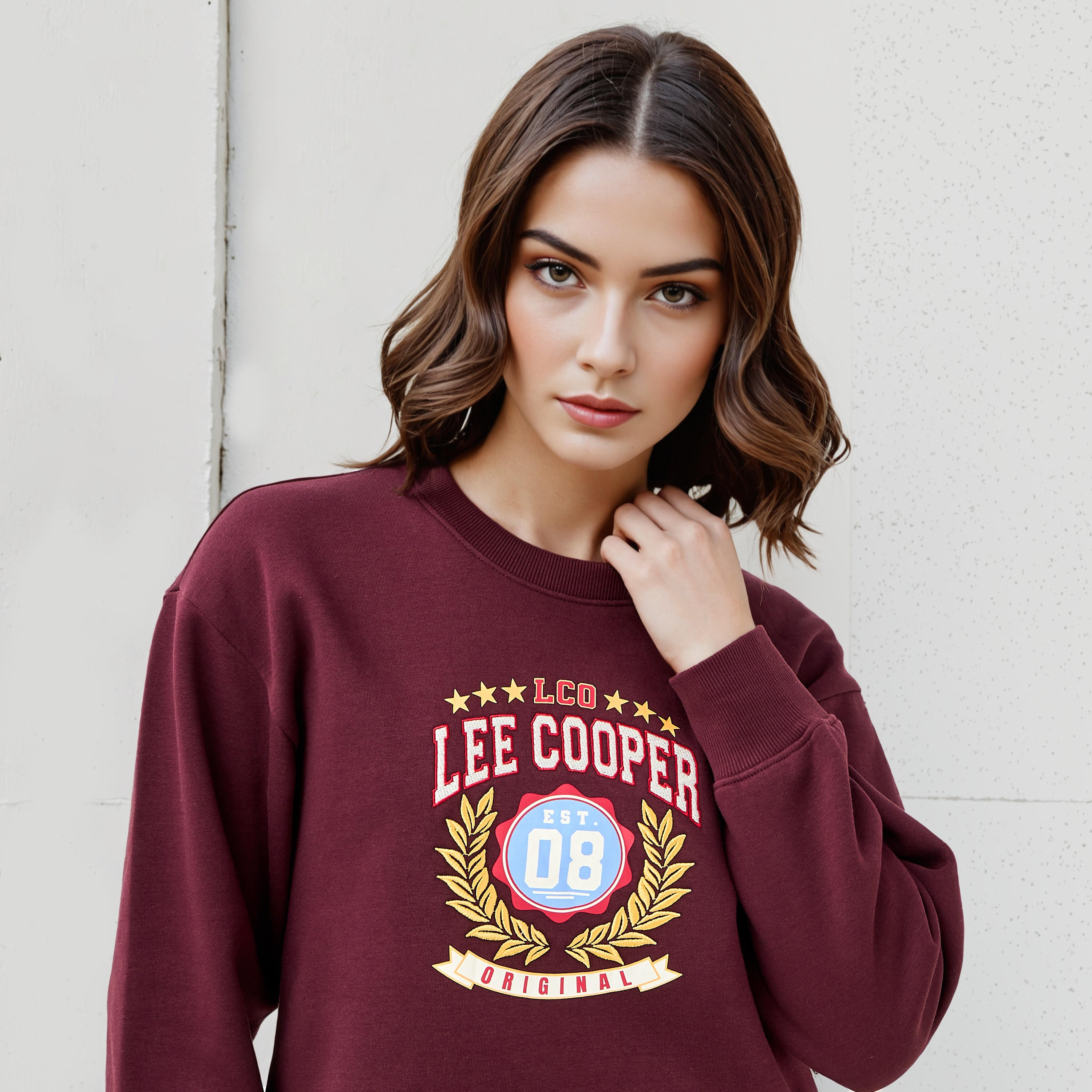 Lee Cooper Logo Print Sweatshirt-women-winterwear-hoodiesandsweatshirts-sweatshirts-image-4