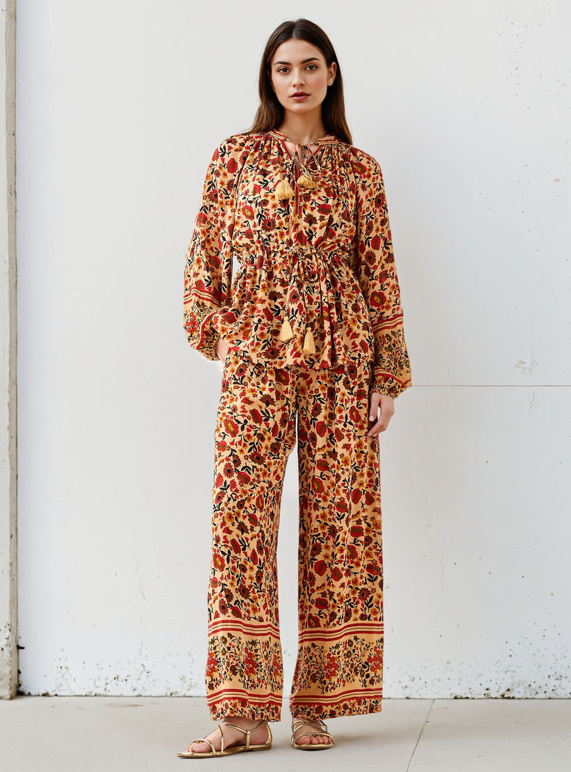 بنطلون بطبعات بوهيمية وجيوب من لي كوبر-women-clothing-bottoms-trousers-image-3