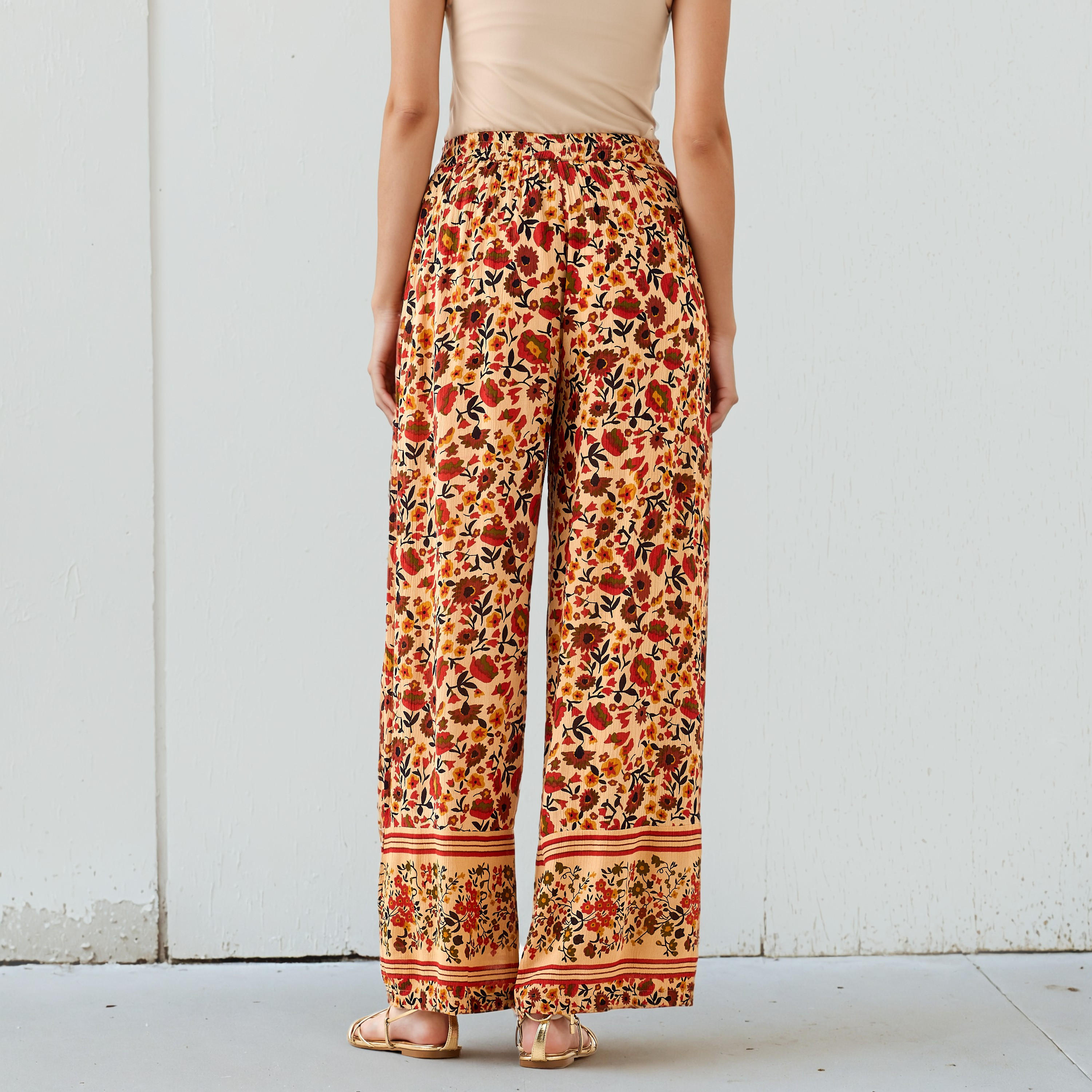 بنطلون بطبعات بوهيمية وجيوب من لي كوبر-women-clothing-bottoms-trousers-image-2