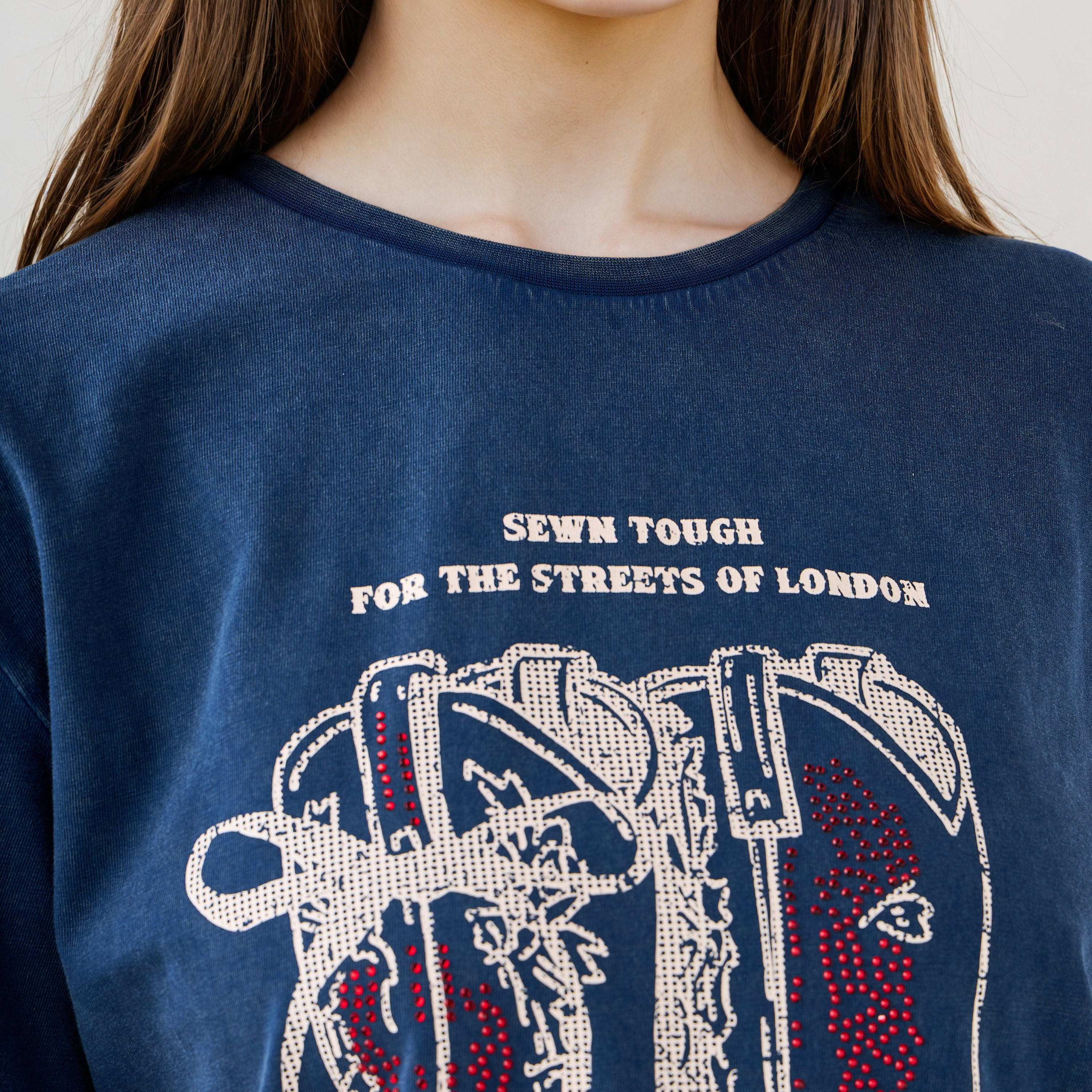 تيشيرت بزينة راينستون من لي كوبر-women-clothing-tshirts-image-1