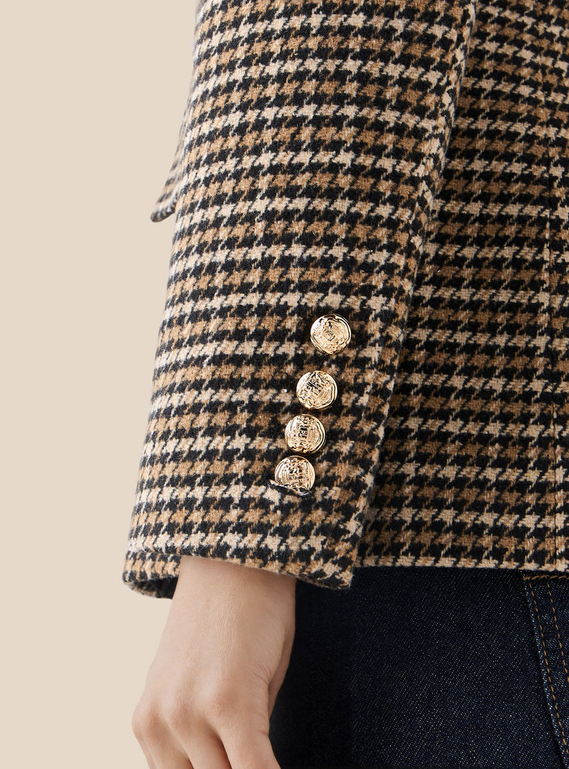 جاكيت توكسيدو قطن هوندستوث بارز الملمس من لي كوبر-women-winterwear-coatsandjackets-jackets-image-2