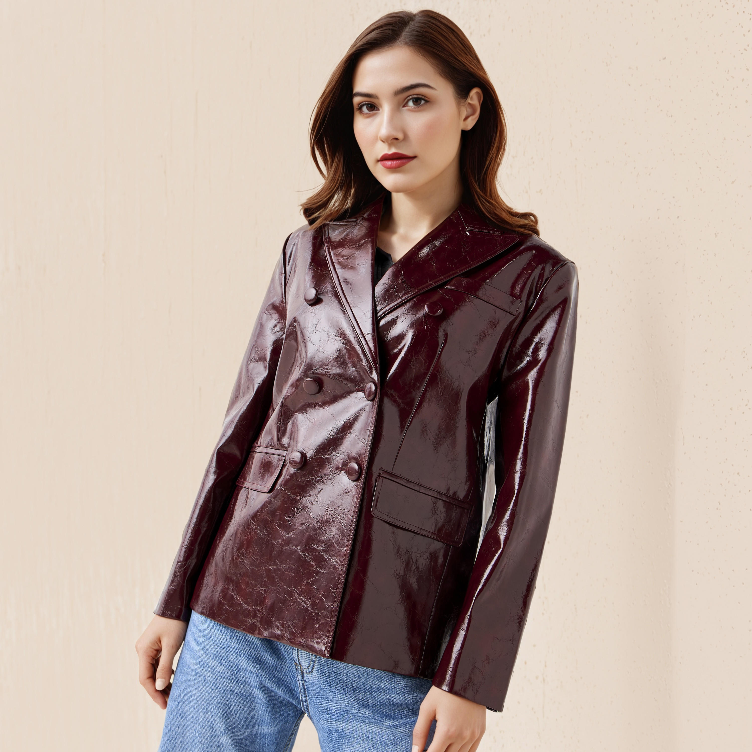 Lee Cooper Cotton Blazer with Notched Lapel-women-clothing-coatsandjackets-blazers-image-1
