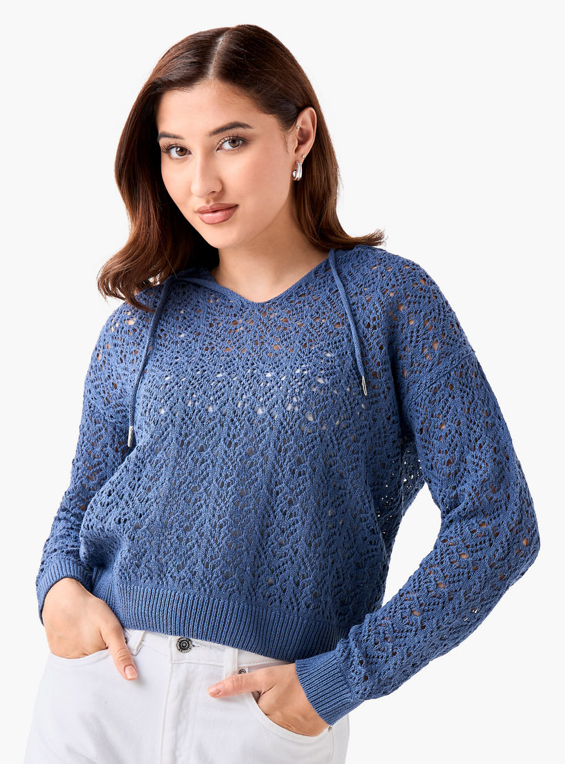 Lee Cooper Sweater with Mesh Texture-women-clothing-cardigansandjumpers-jumpers-image-1