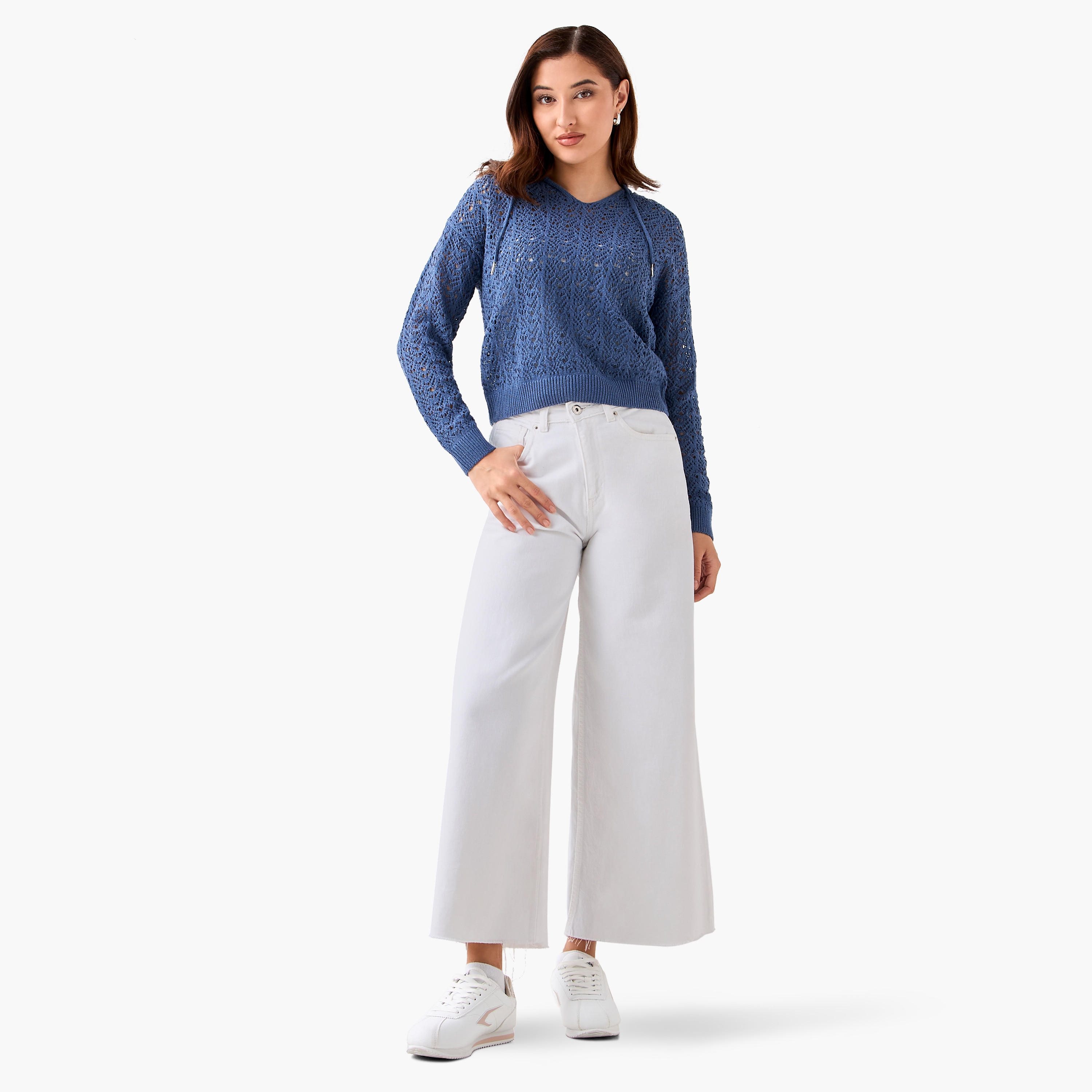 كنزة بملمس شبكي من لي كوبر-women-clothing-cardigansandjumpers-jumpers-image-5