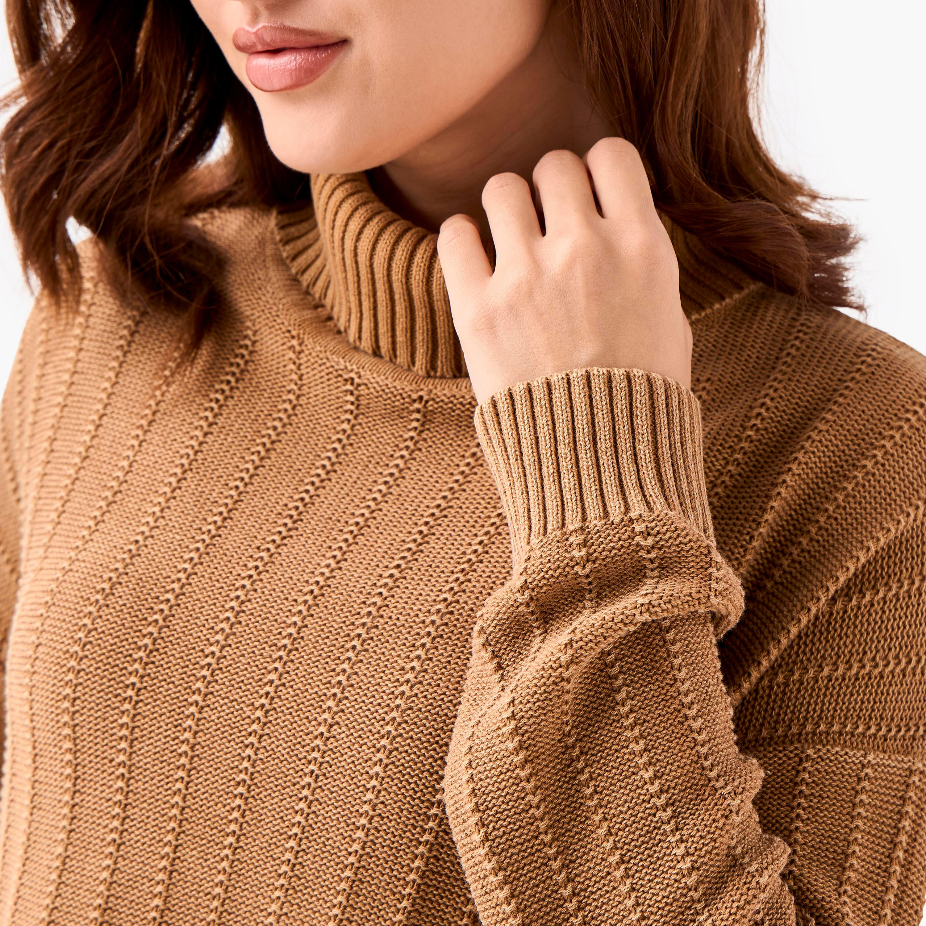 كنزة قطن بقصّة عادية وياقة عالية من لي كوبر-women-clothing-cardigansandjumpers-jumpers-image-5