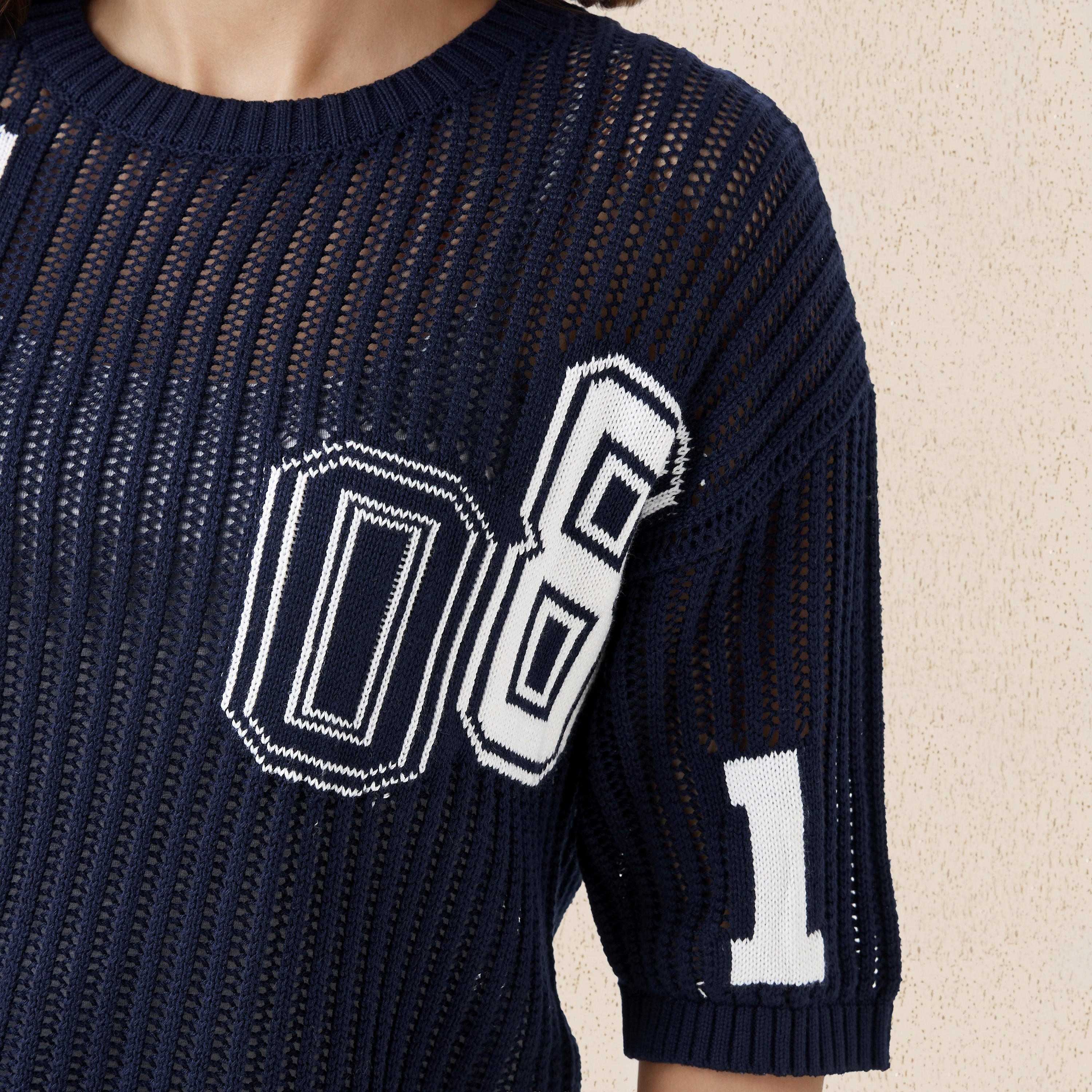 Lee Cooper Top Regular Fit with Varsity Print Cotton-women-clothing-shirtsandblouses-blouses-image-3