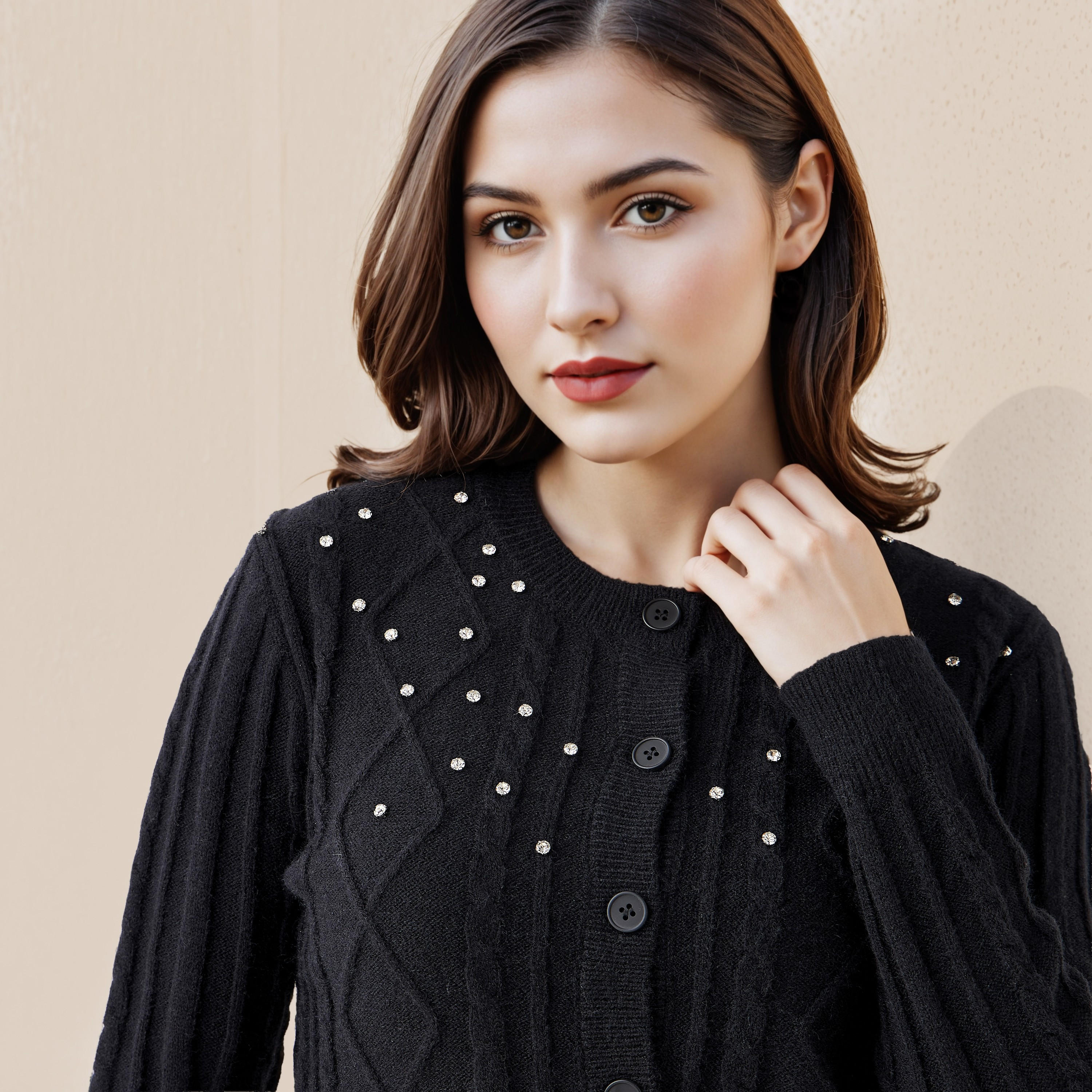 كارديجان قطن بقصّة عادية مزين من لي كوبر-women-winterwear-cardigansandjumpers-cardigans-image-2