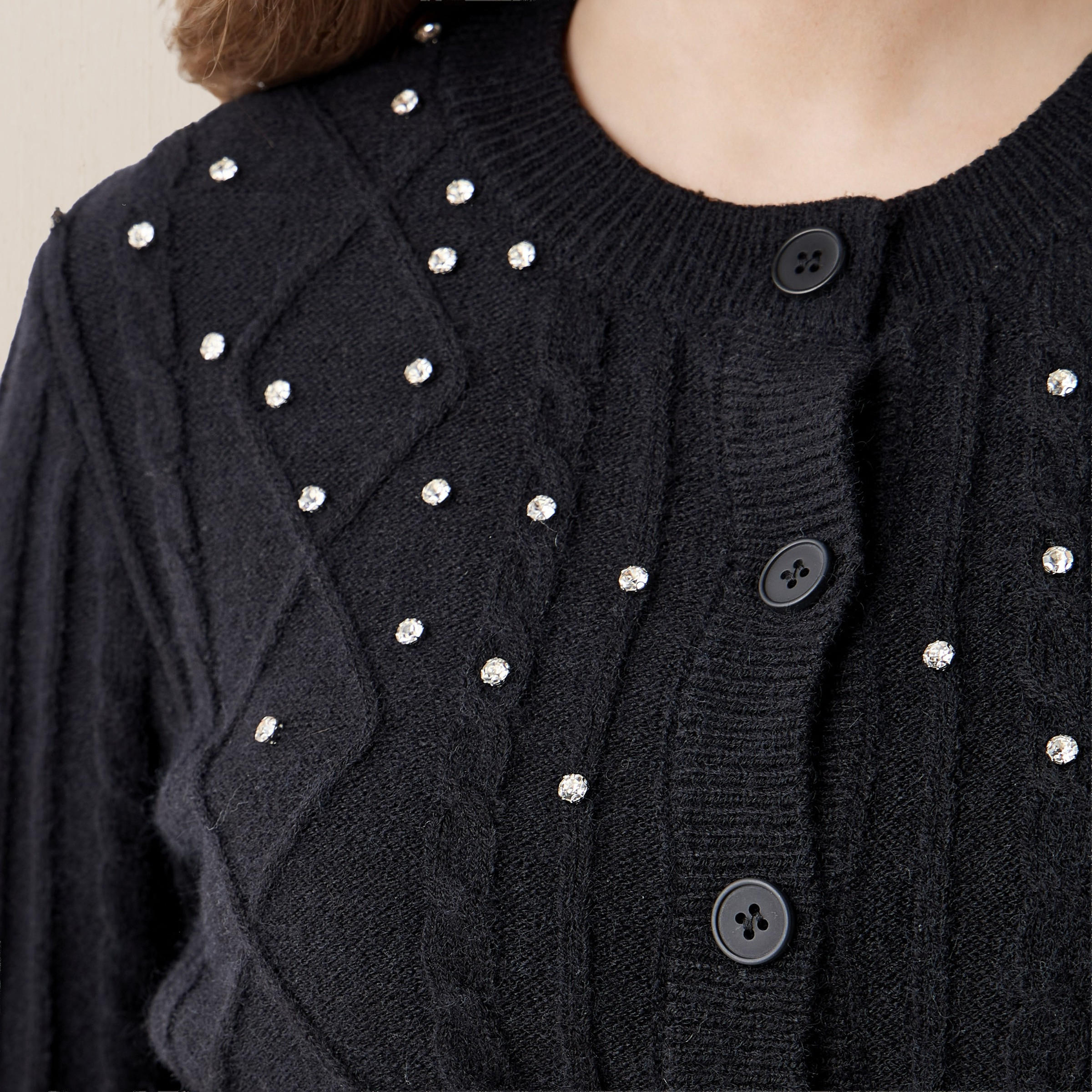 كارديجان قطن بقصّة عادية مزين من لي كوبر-women-winterwear-cardigansandjumpers-cardigans-image-1