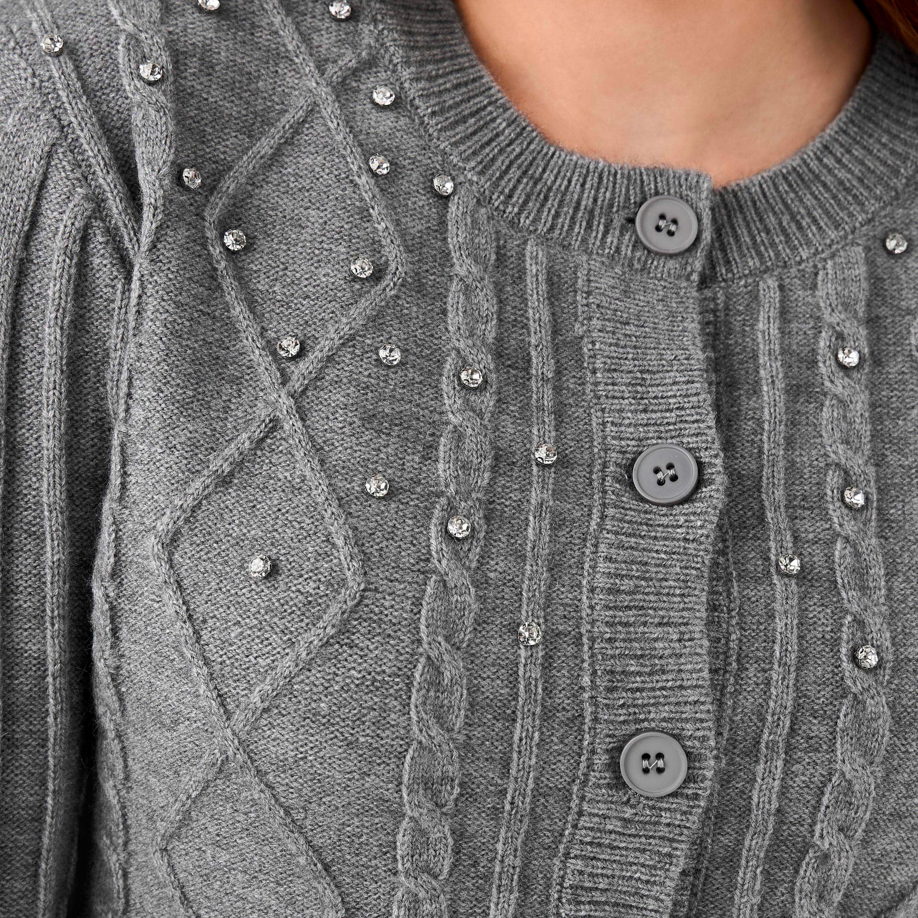 Lee Cooper Regular Fit Cardigan with Embellishment Cotton-women-winterwear-cardigansandjumpers-cardigans-image-5
