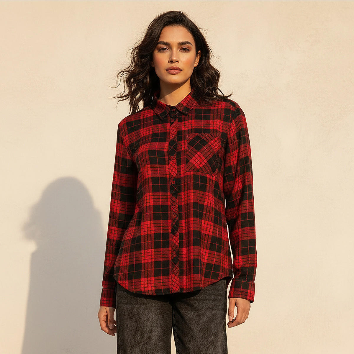 Lee Cooper Viscose Shirt with Pocket-women-clothing-shirtsandblouses-shirts-image-1
