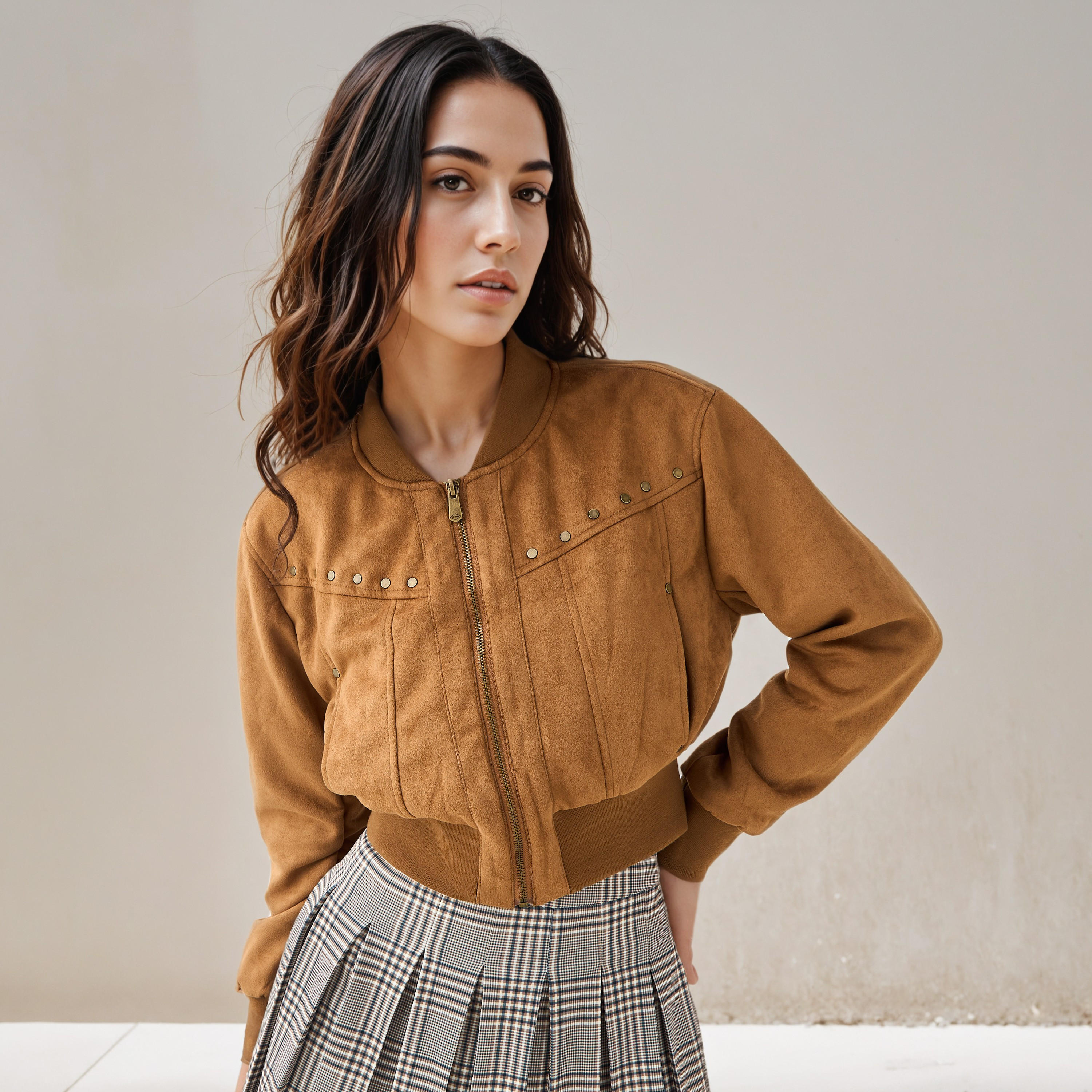 جاكيت بومبر قصير مزين من لي كوبر-women-winterwear-coatsandjackets-jackets-image-6