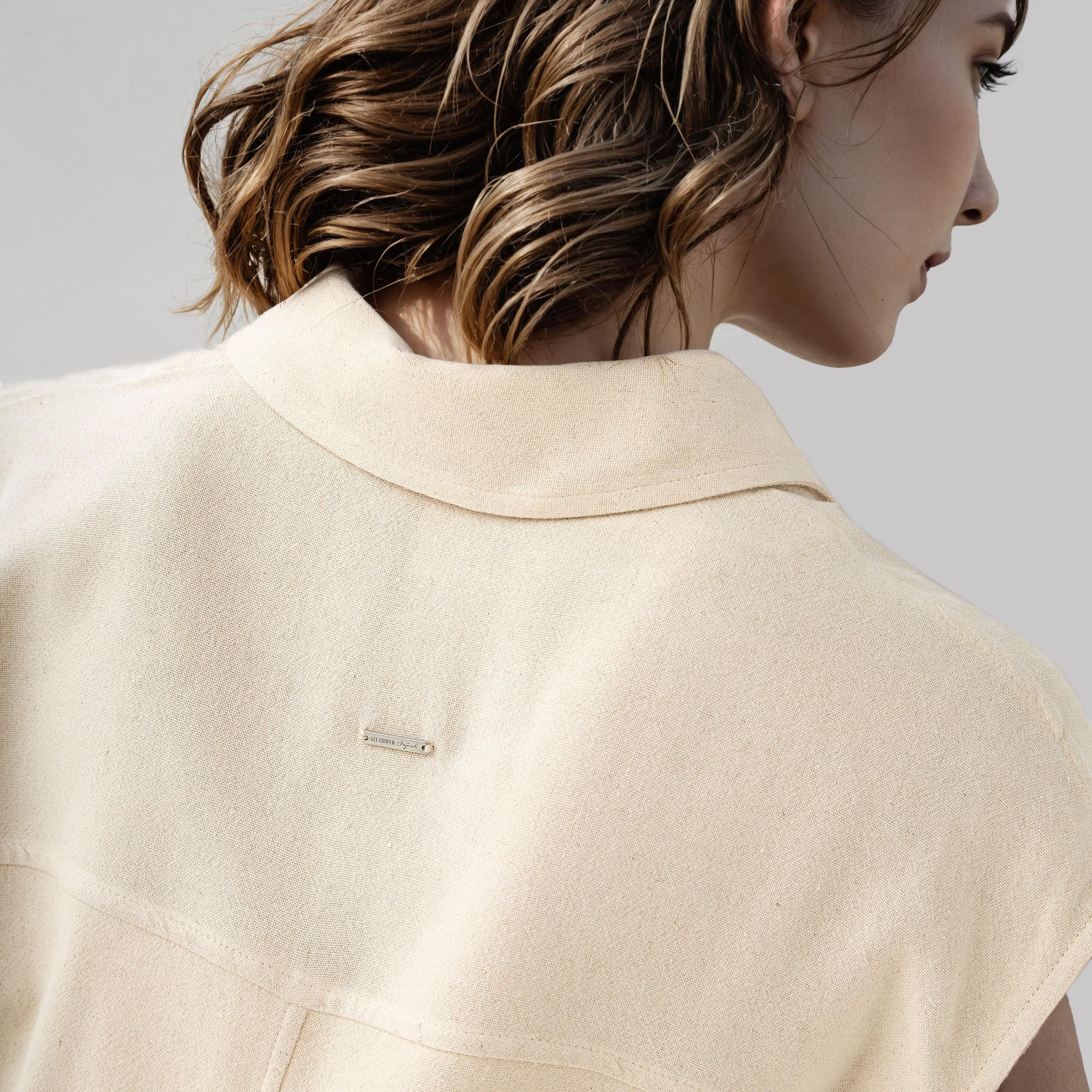 Lee Cooper Zip Through Sleeveless Linen Blend Top-women-clothing-shirtsandblouses-blouses-image-5