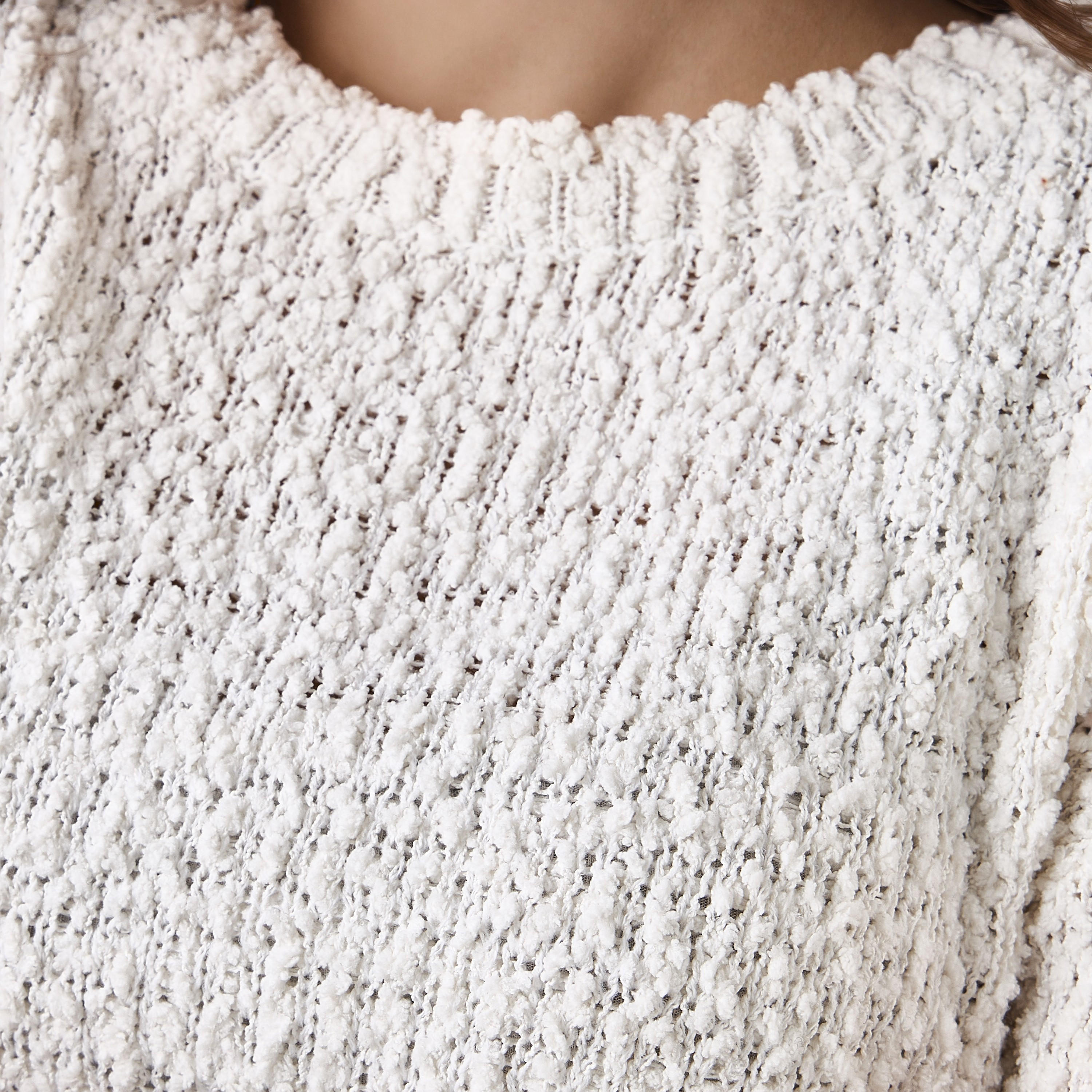 Lee Cooper Regular Fit Sweater with Popcorn Texture Cotton-women-clothing-cardigansandjumpers-jumpers-image-5