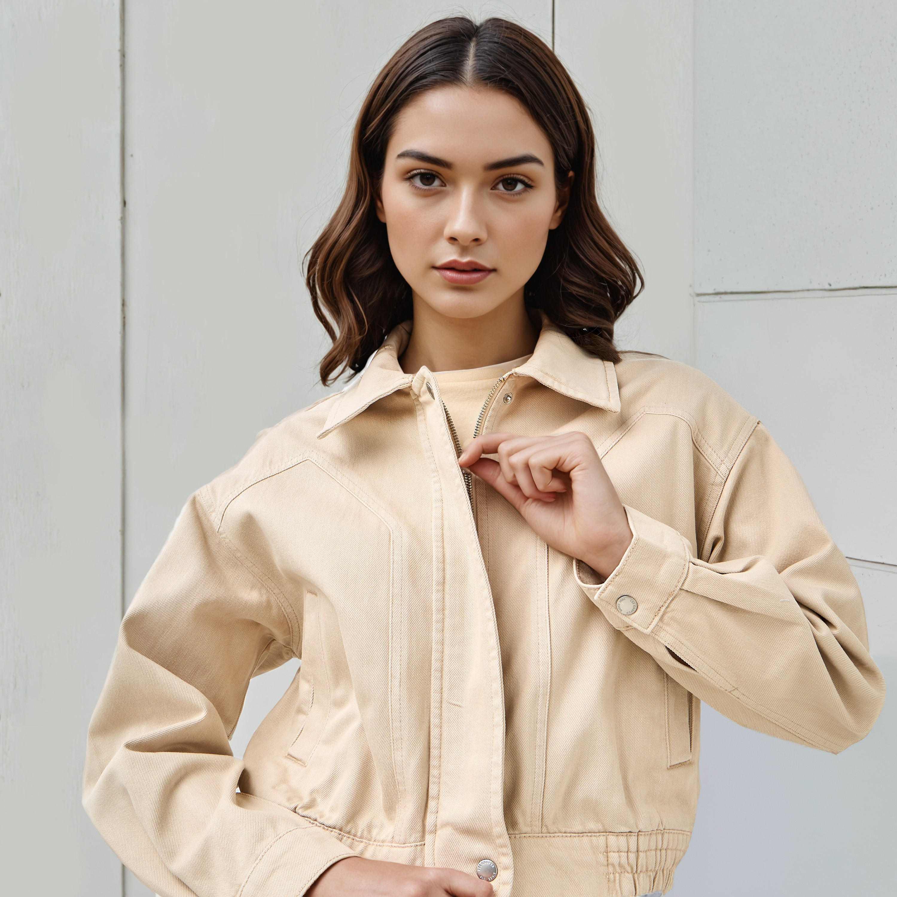 جاكيت دينم بياقة عادية من لي كوبر-women-winterwear-coatsandjackets-jackets-image-4