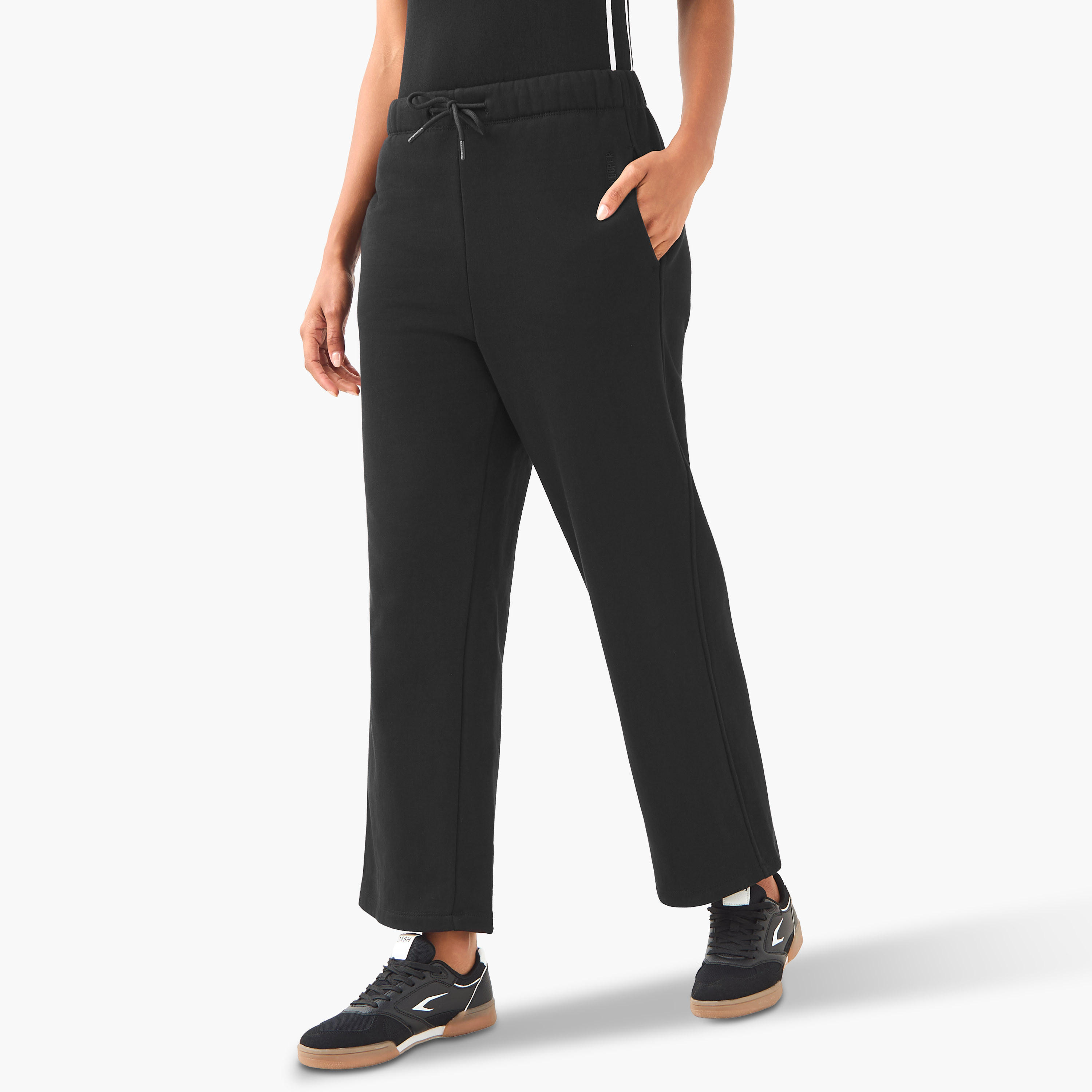 Lee Cooper Relaxed Fit Joggers with Drawstring Closure-women-clothing-bottoms-joggers-image-1