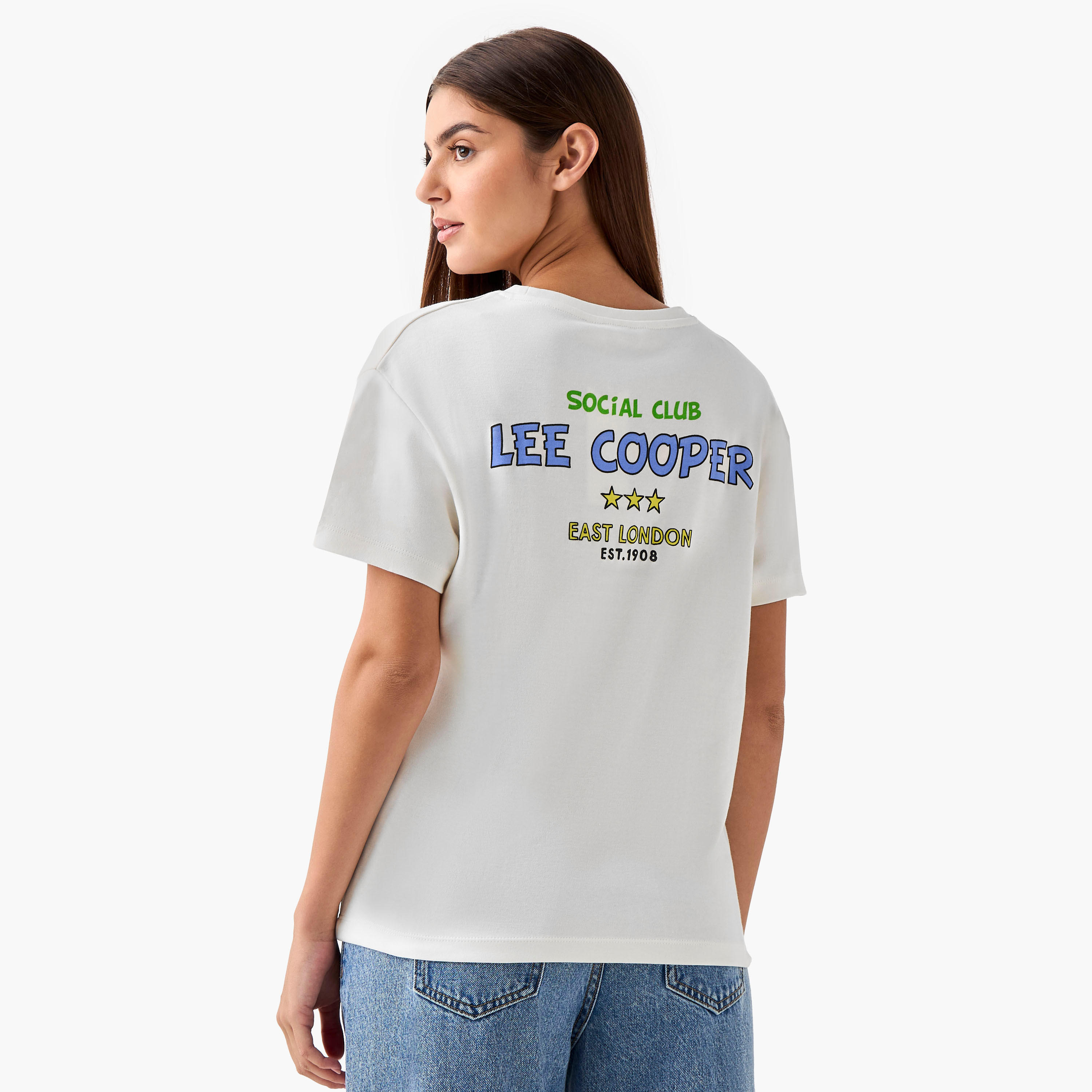 Lee Cooper T-shirt Regular Fit with Logo Print Cotton-women-clothing-tshirts-image-1