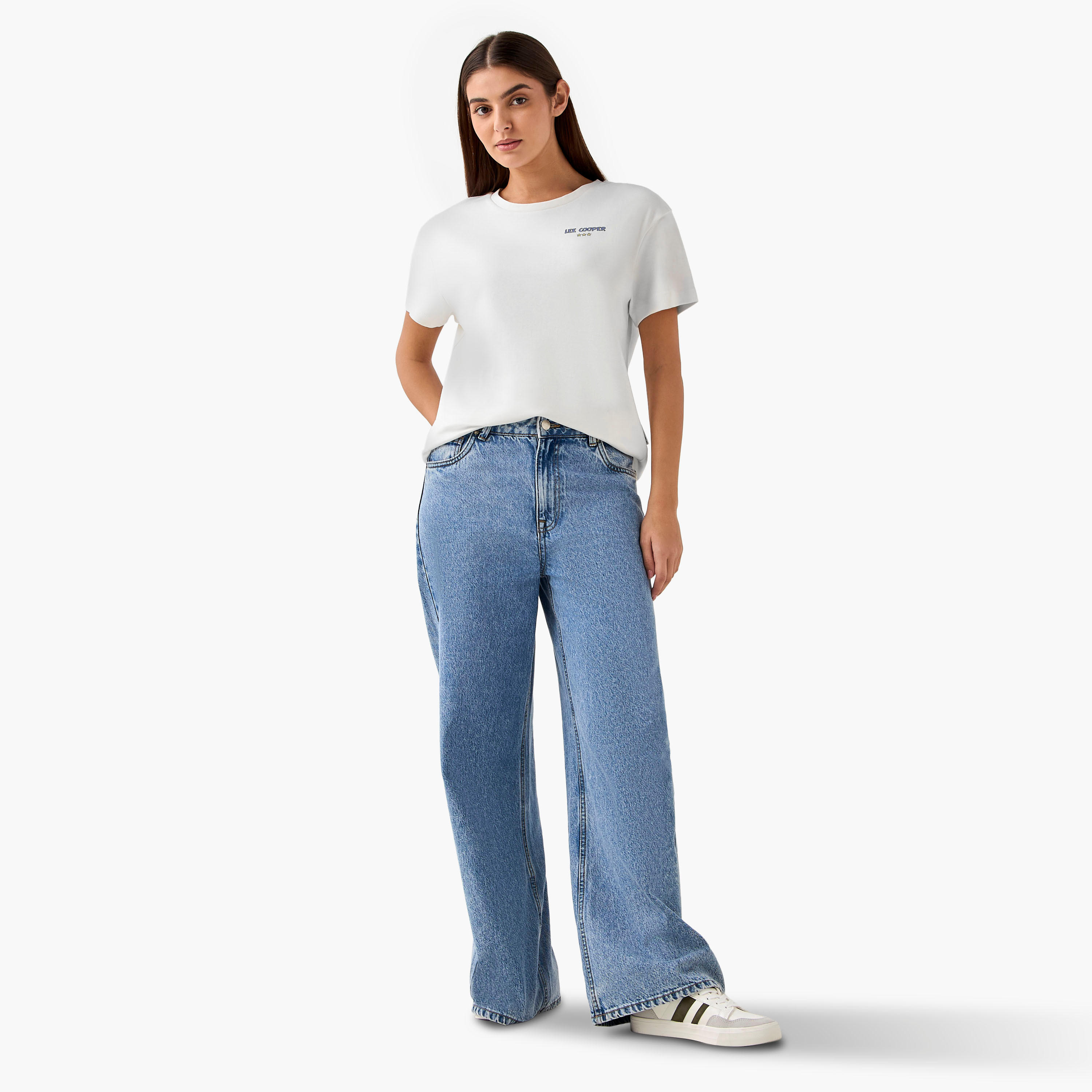 Lee Cooper T-shirt Regular Fit with Logo Print Cotton-women-clothing-tshirts-image-2