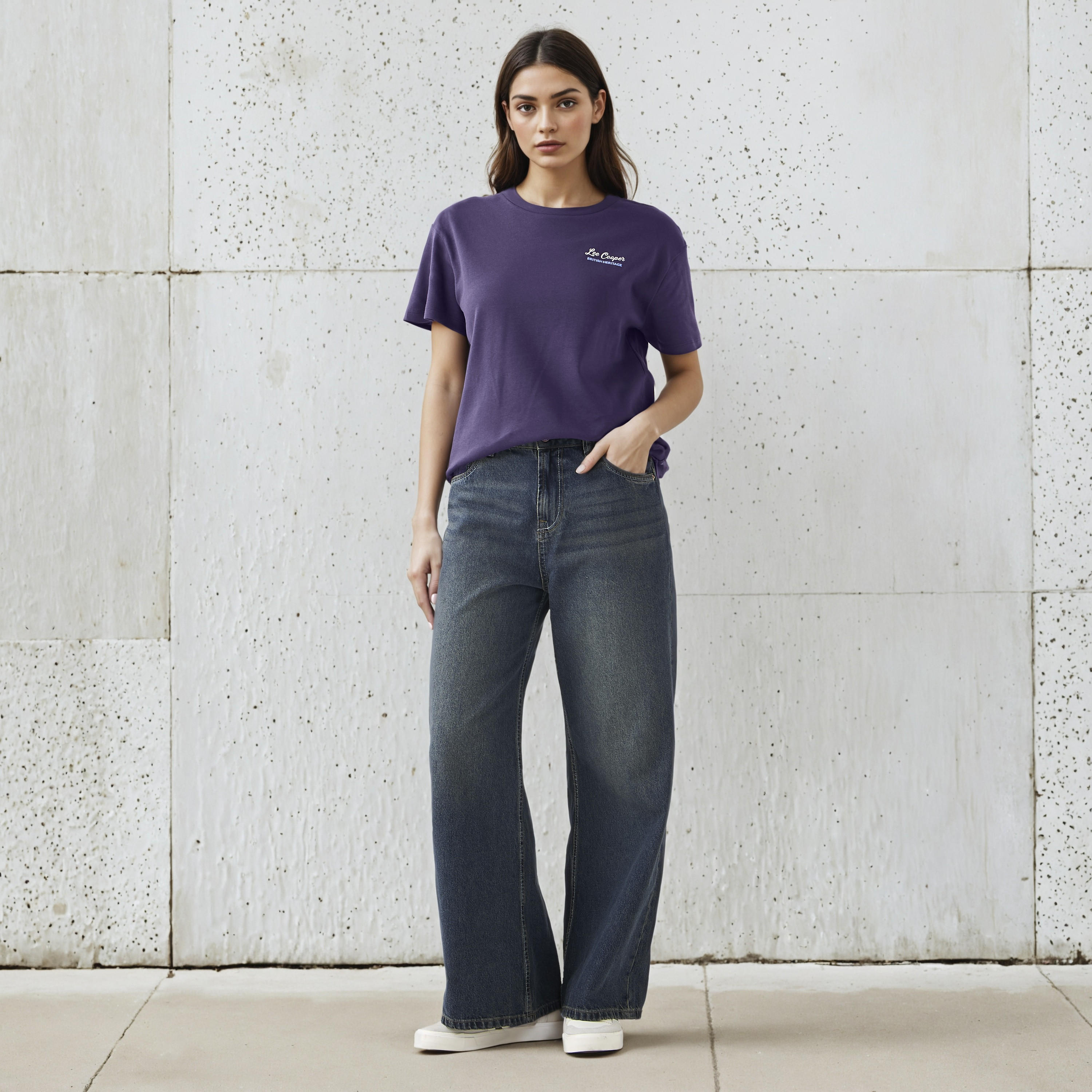 Lee Cooper T-shirt Regular Fit with Logo Print Cotton-women-clothing-tshirts-image-2