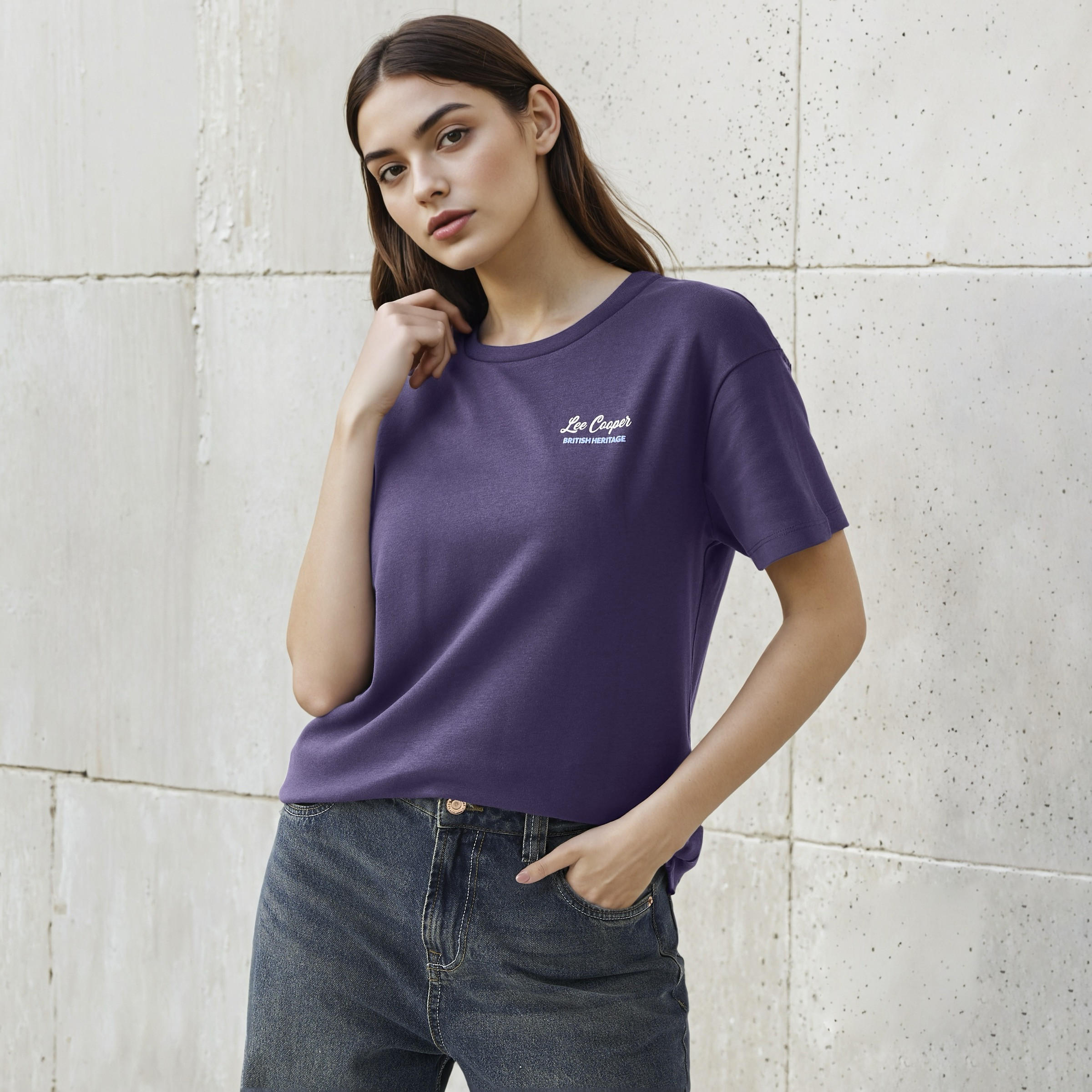 Lee Cooper T-shirt Regular Fit with Logo Print Cotton-women-clothing-tshirts-image-4