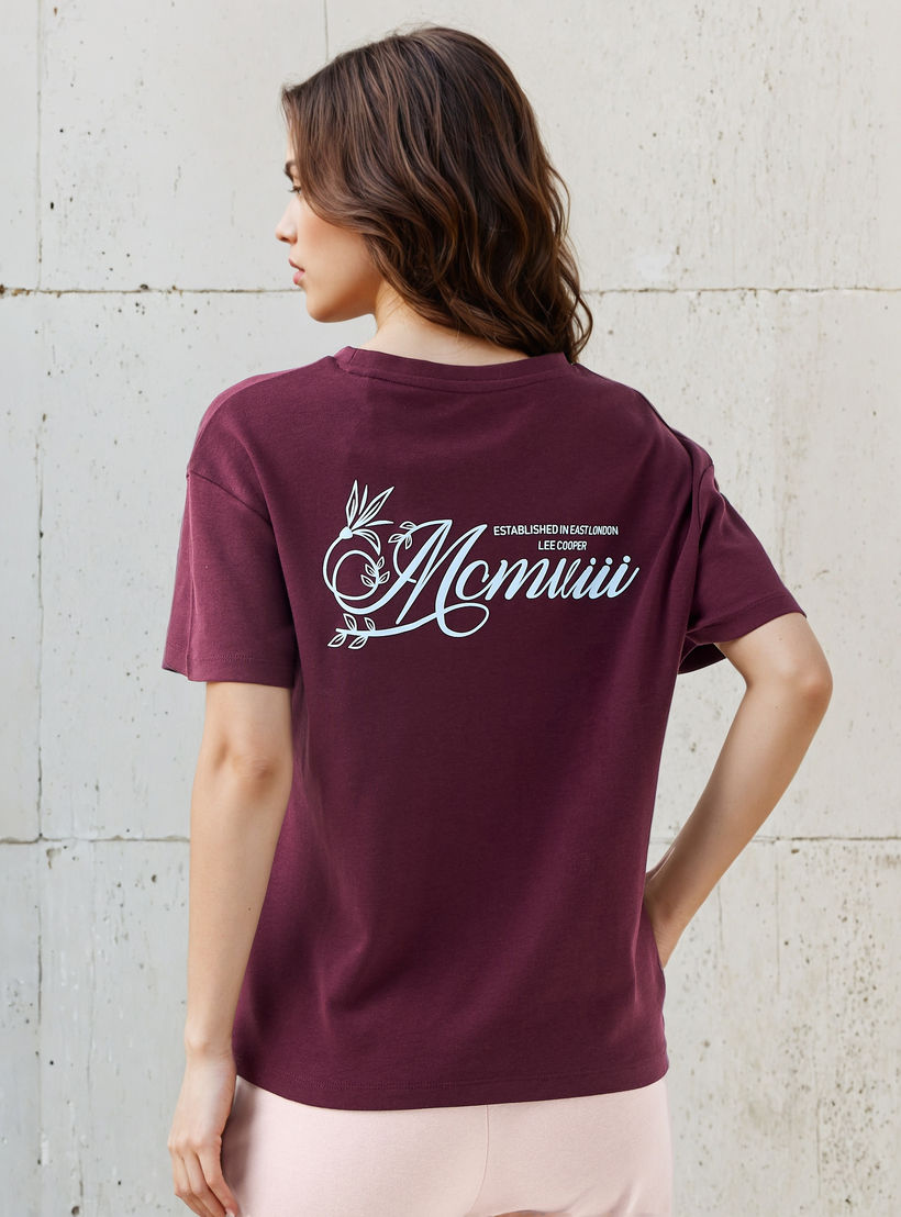Lee Cooper T-shirt Regular Fit with Logo Print Cotton-women-clothing-tshirts-image-1