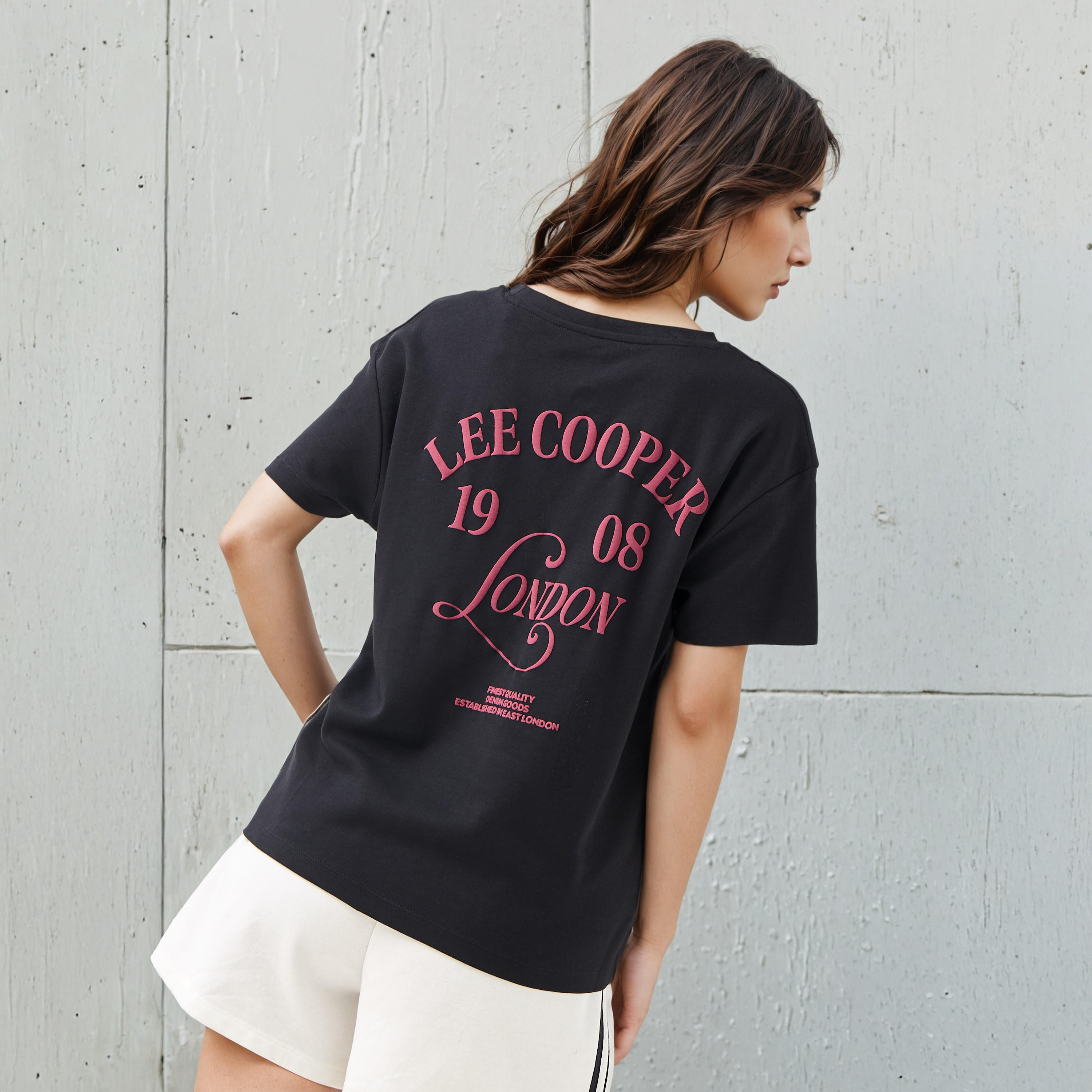 Lee Cooper T-shirt Regular Fit with Logo Print Cotton-women-clothing-tshirts-image-1