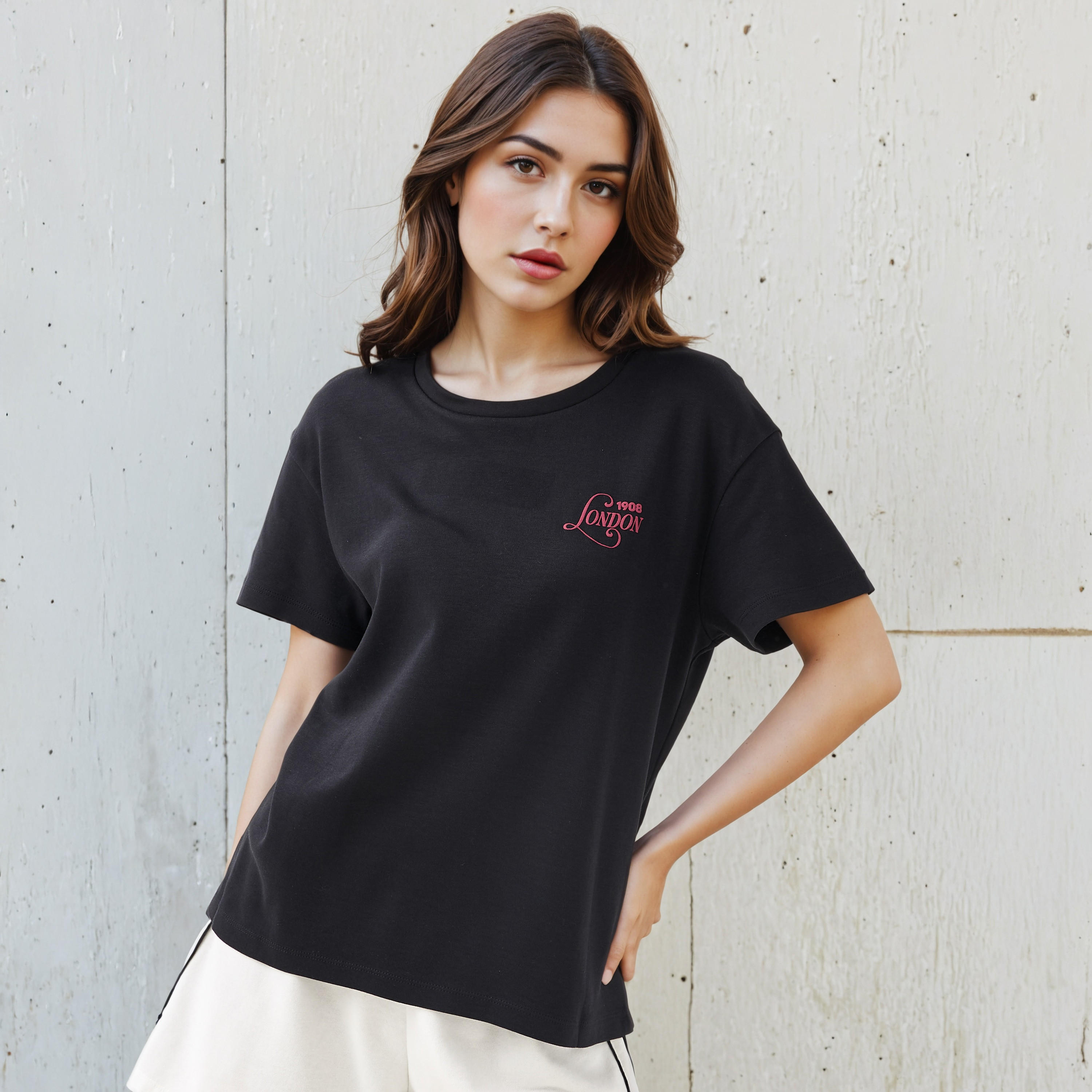 Lee Cooper T-shirt Regular Fit with Logo Print Cotton-women-clothing-tshirts-image-3