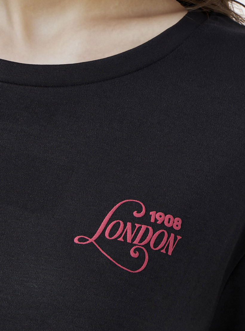 Lee Cooper T-shirt Regular Fit with Logo Print Cotton-women-clothing-tshirts-image-4